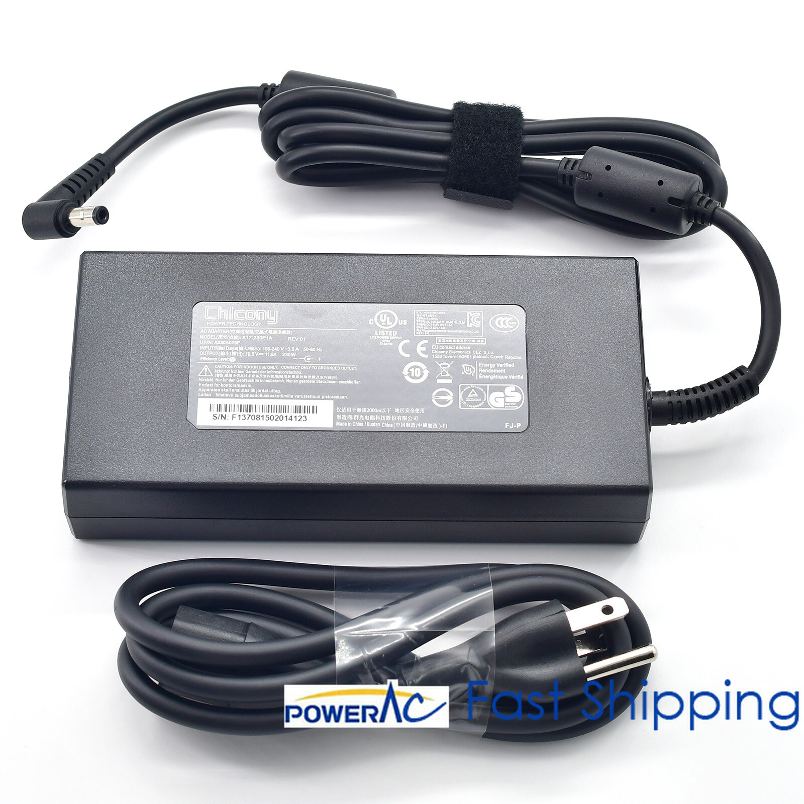 Genuine Chicony 230W Charger for Gigabyte Aorus 5 Aorus 15G 5.5*2.5mm Adpater