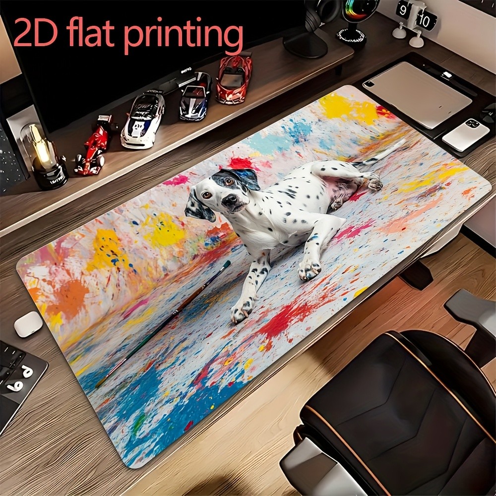1pc a Large Dalmatian Artwork Created with a Big Brush, Featuring a Non-Slip R