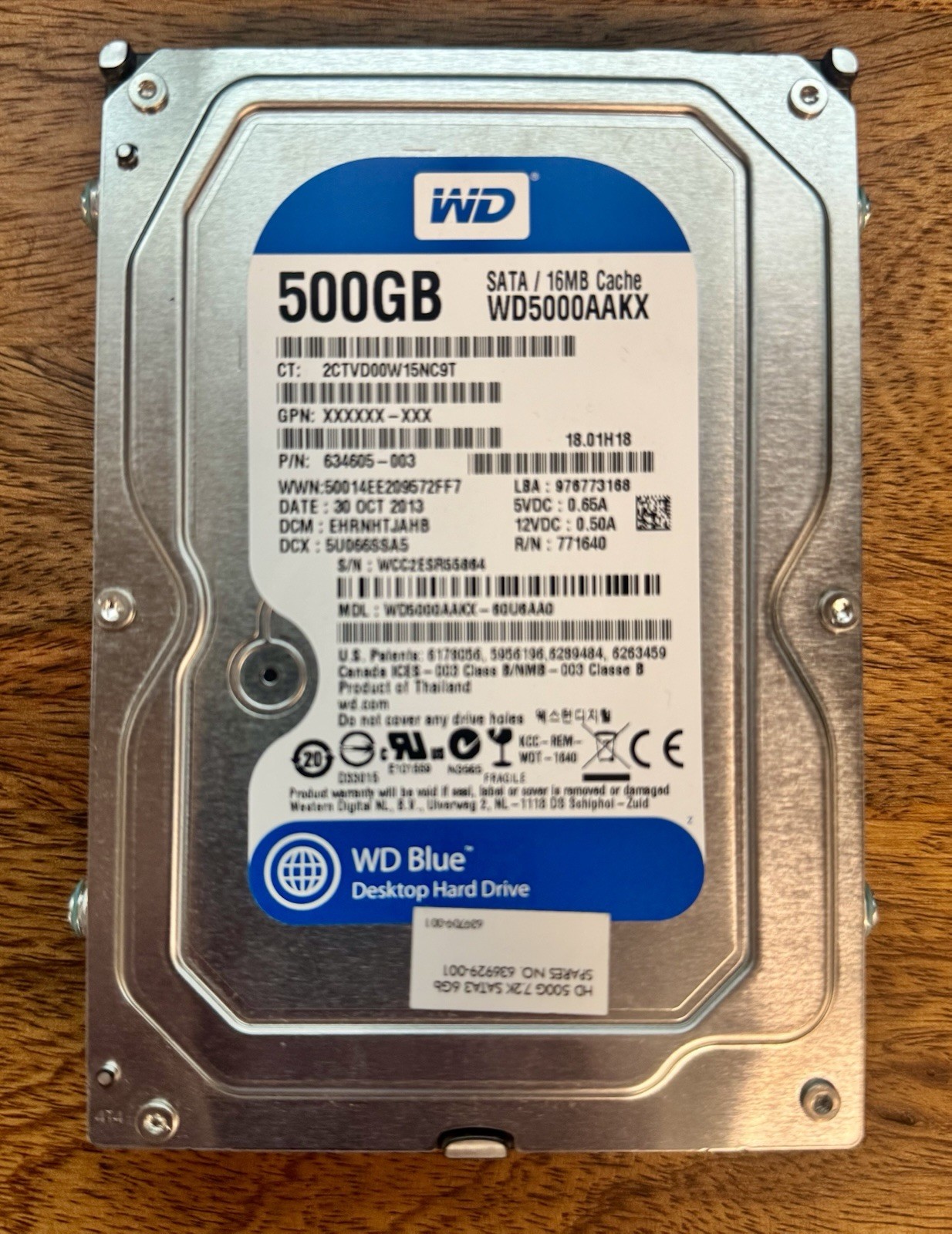 Western Digital WD5000AAKX Blue 500GB
