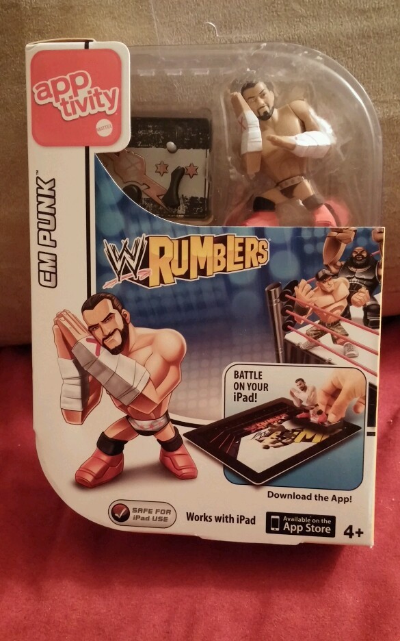 Apptivity For The iPad Mattel WWE Rumblers CM PUNK Figure New