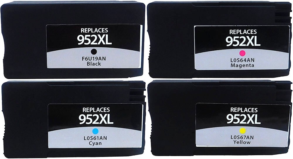 Clover Imaging Remanufactured 952XL Black, Cyan, Magenta & Yellow 4 Pack Combo
