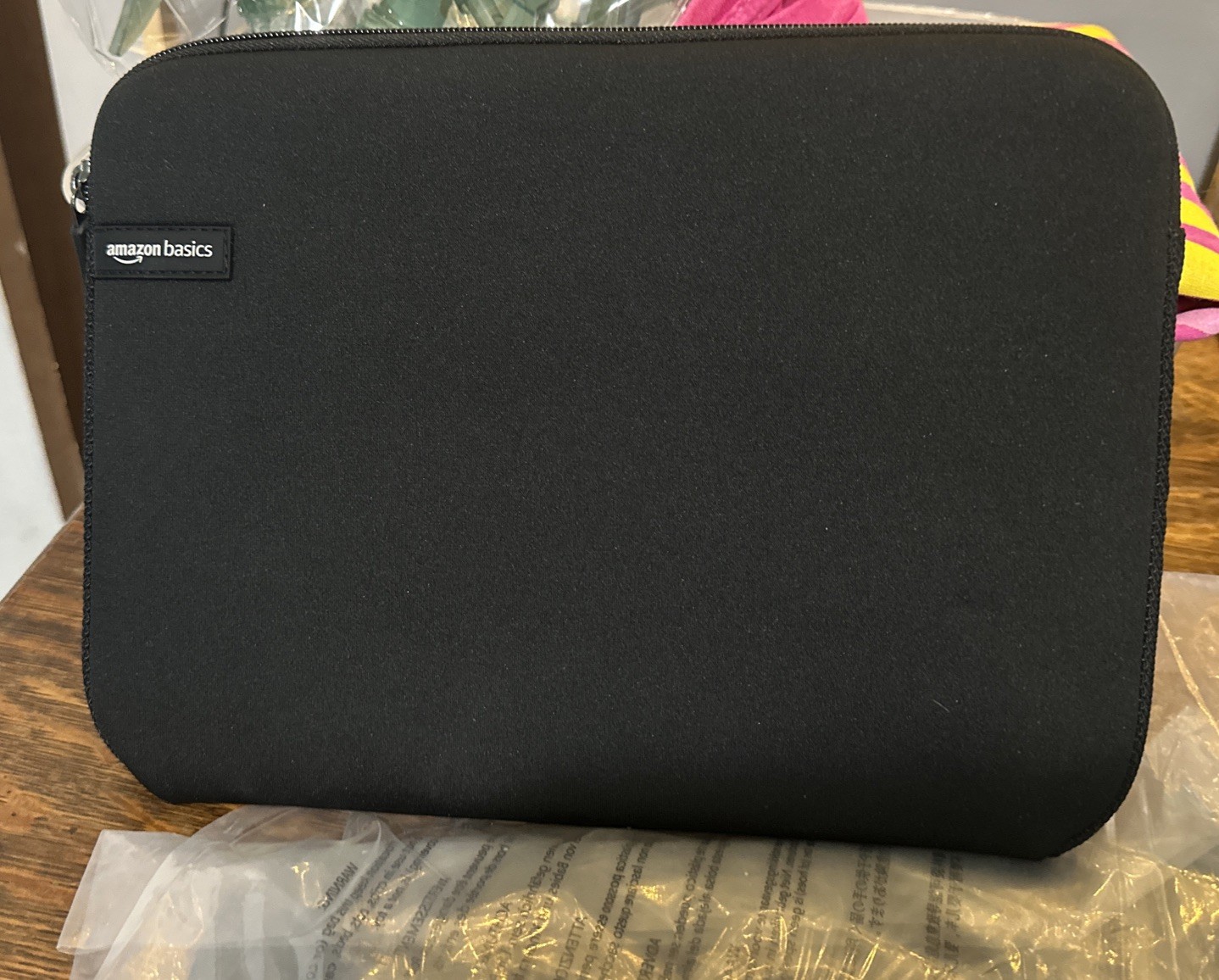 Amazon Basics 12" Black Soft Sleeve Case for Small Laptop iPad Tablet Soft Lined