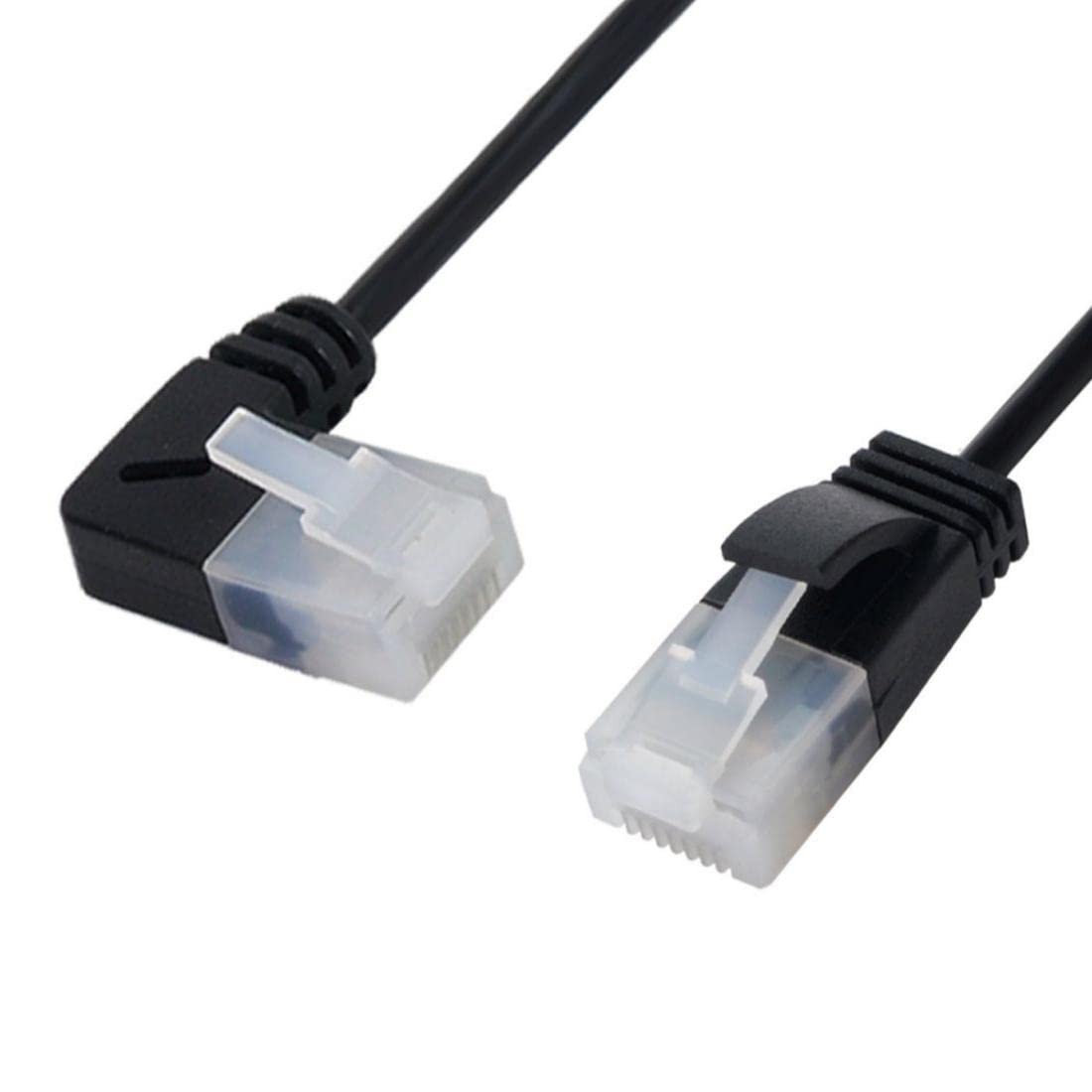 Cat6 RJ45 Ultra Slim Ethernet 90 Degree Right Angled Extension Cable for Lapt...