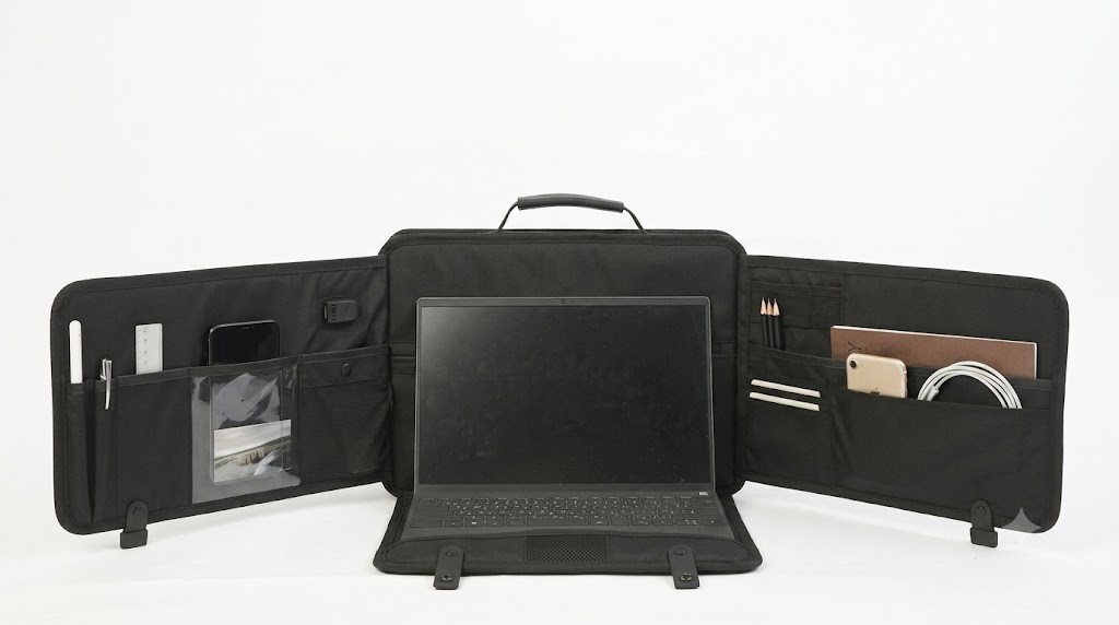 Workstation Bag Portable Mobile Office Laptop Briefcase 13-14in 21 Pocket Japan