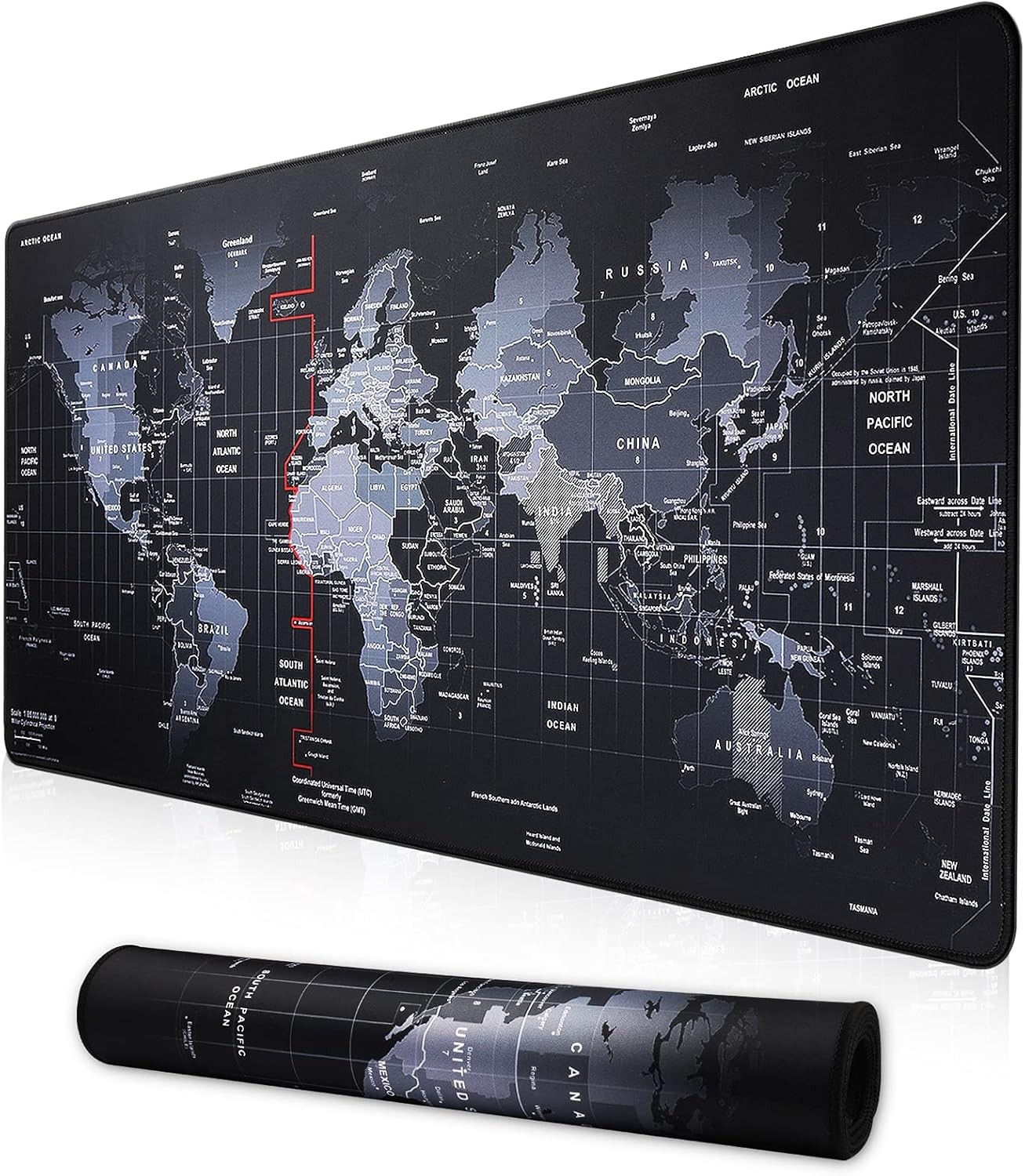 XXL Professional Large Mouse Pad & Computer Game Mouse Mat (35.4x15.7x0.1IN, Map