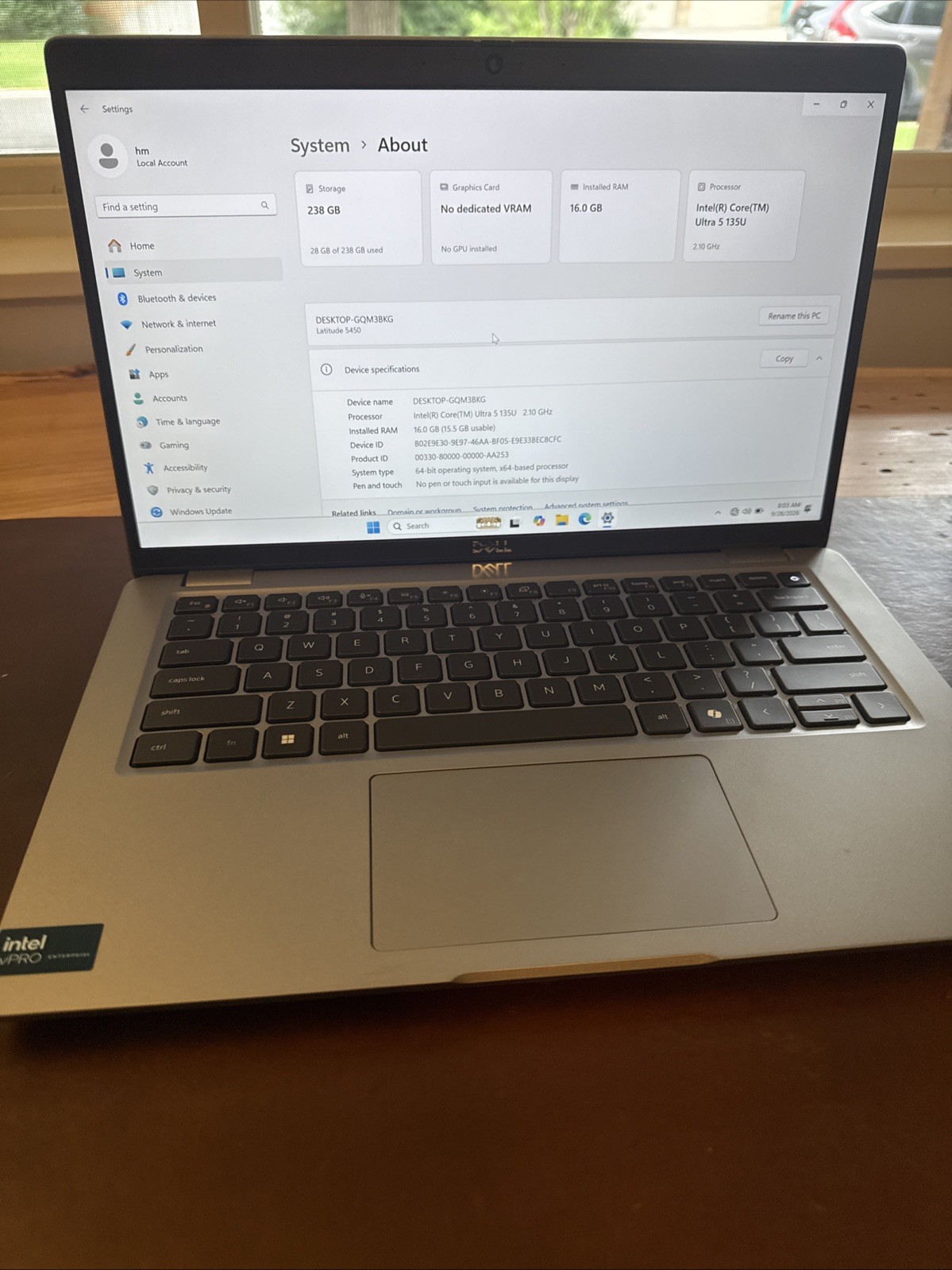 Dell Latitude 5450 14in - Intel Ultra 5 135U 16GB RAM 256GB SSD - 2028 WARRANTY
