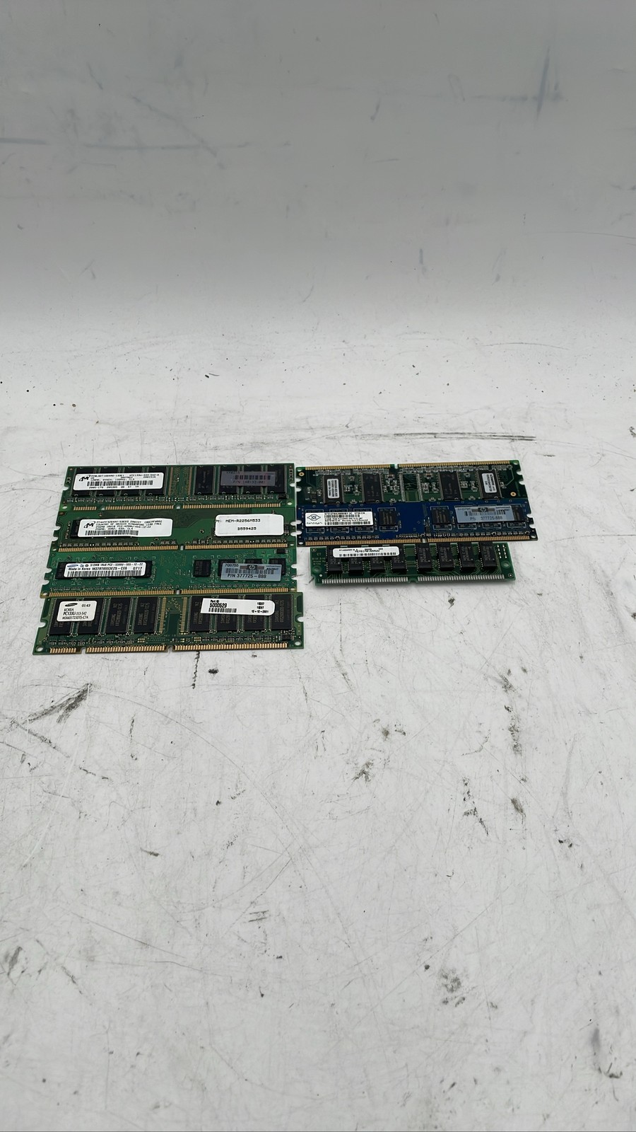 Micron Samsung Nanya 128MB 256MB 512MB PC133 DDR2 Mixed RAM Lot Of 7