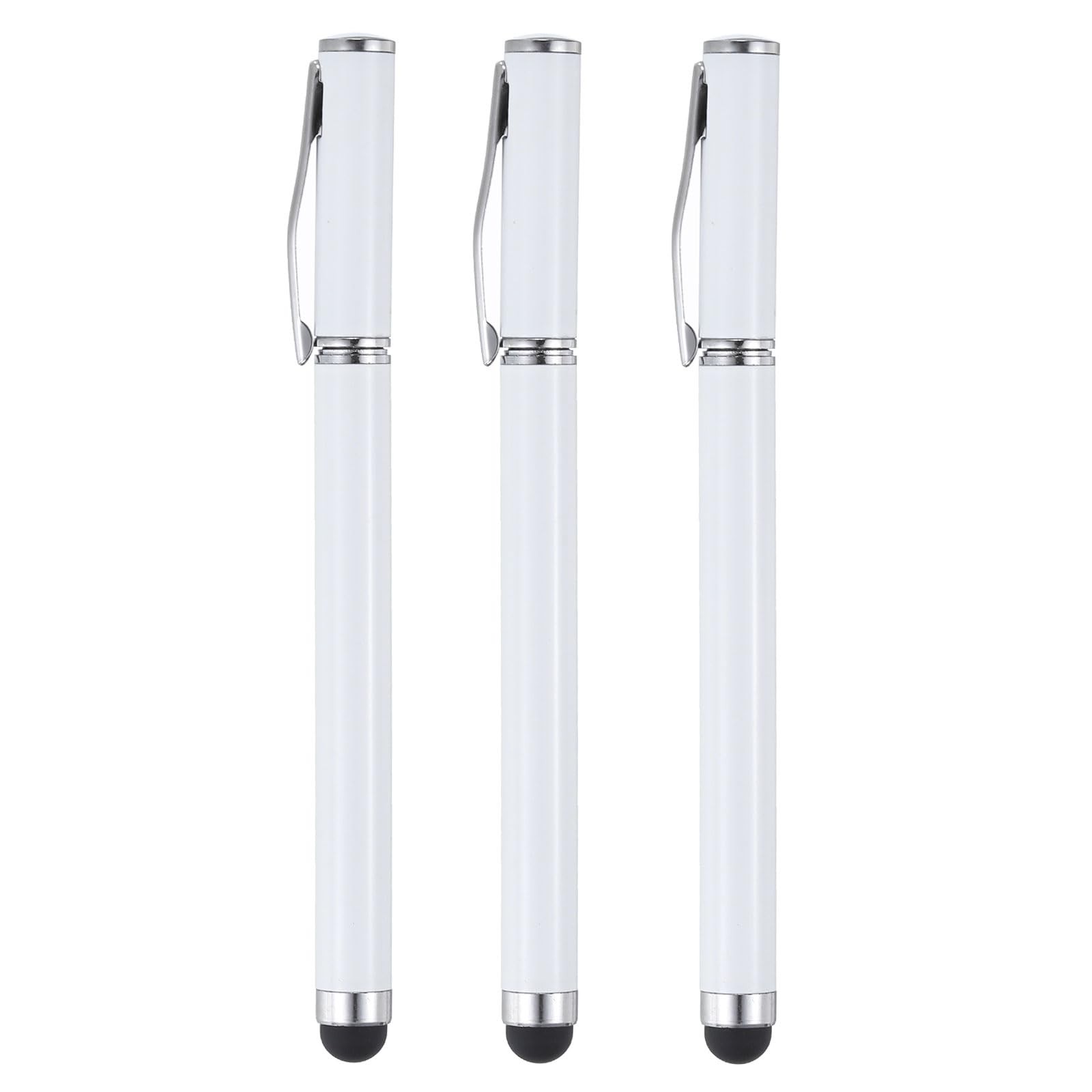 3pcs Ballpoint Pen with Stylus Tip 2 in 1 Ink Pen & Fine Point Rubber Stylus ...