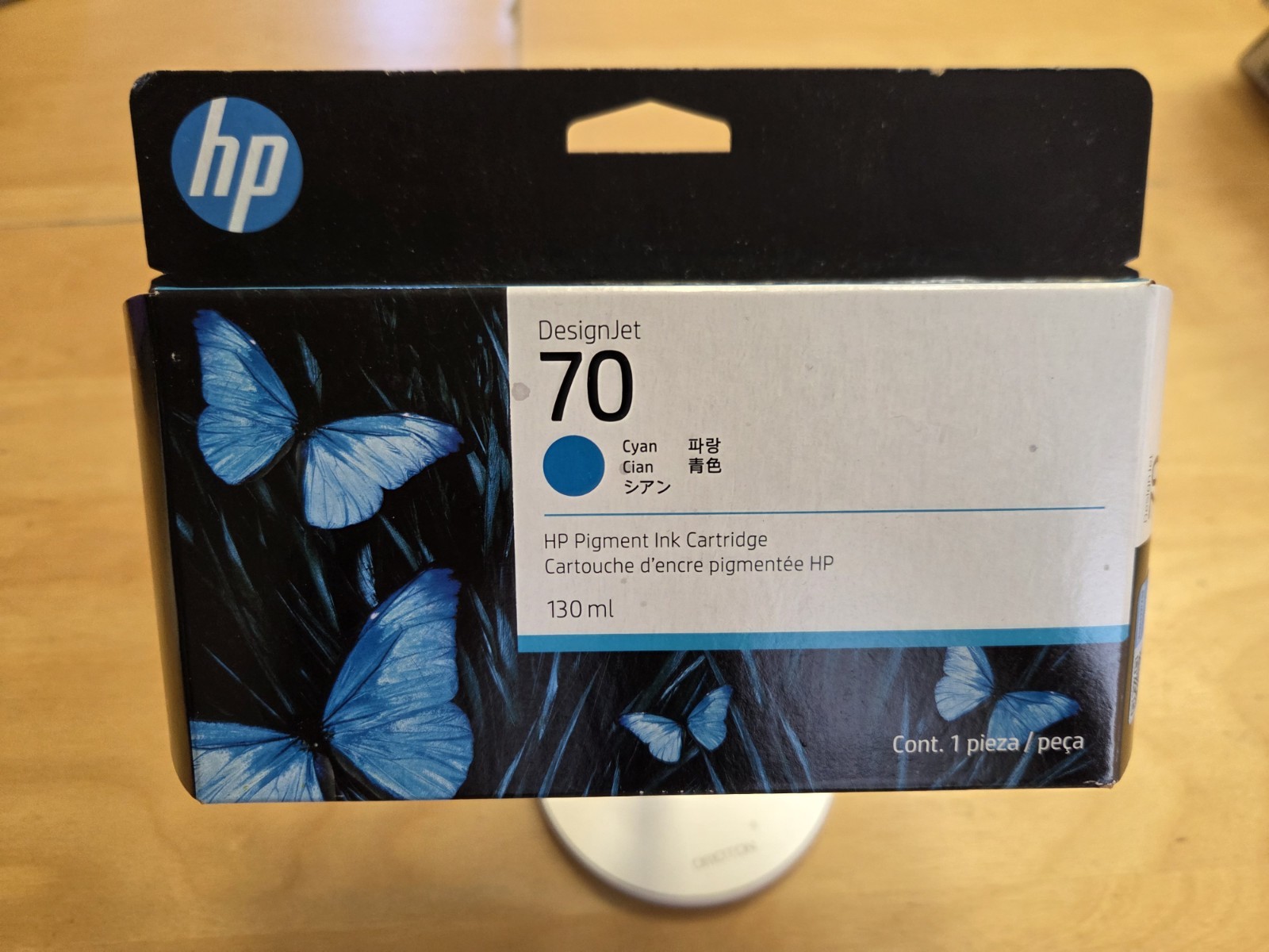 HP 70 C9452A Genuine DesignJet Cyan 130ml Ink Cartridge Exp 08/2026 OEM FreeSH