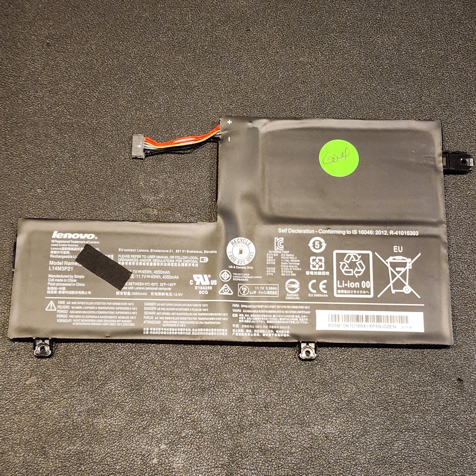 Genuine Lenovo Flex 3-1470 3-1480 3-1570 3-1580 L14M3P21 L14L3P21 Battery