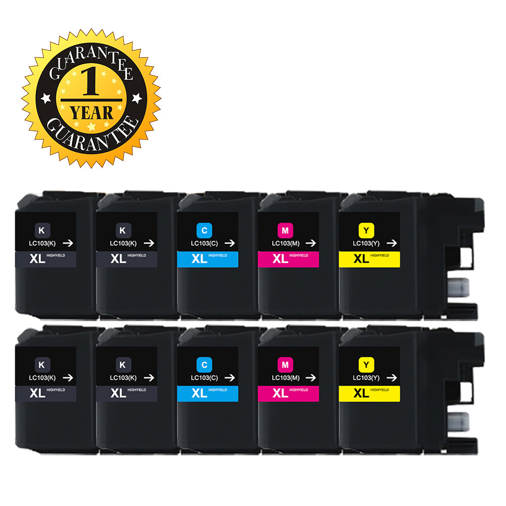 10PK LC103 ink cartridges for brother printer MFC-J475DW MFC-J475DW J870DW