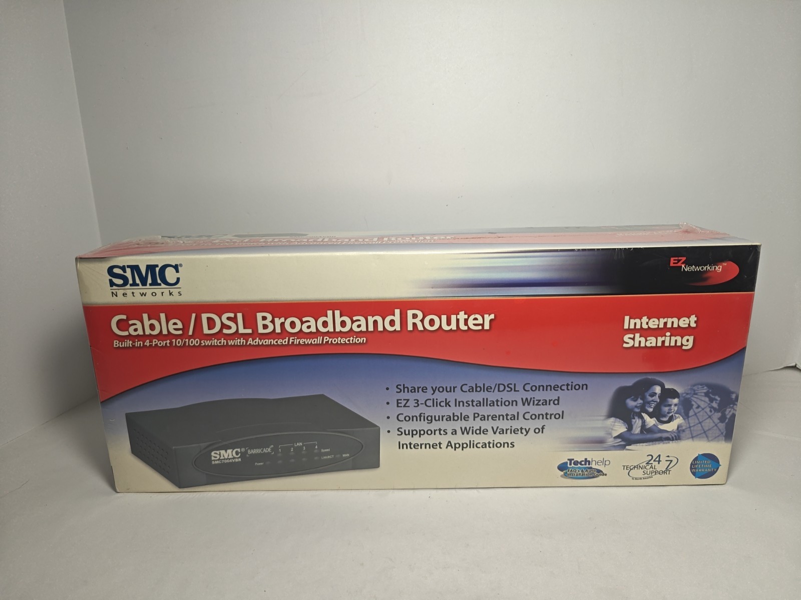 SMC BARRICADE Networks Cable/DSL Broadband Router SMC7004VBR 4 Port Firewall