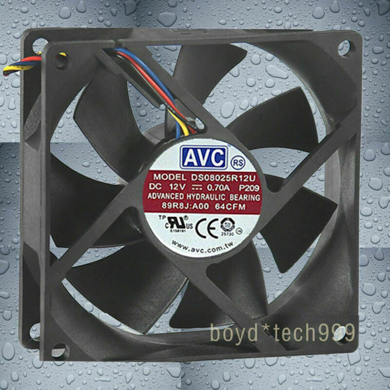 Cooling Fan AVC DS08025R12U DC12V 0.7A P016 8025 8CM 80MM 80X80X25MM 4pin  fan
