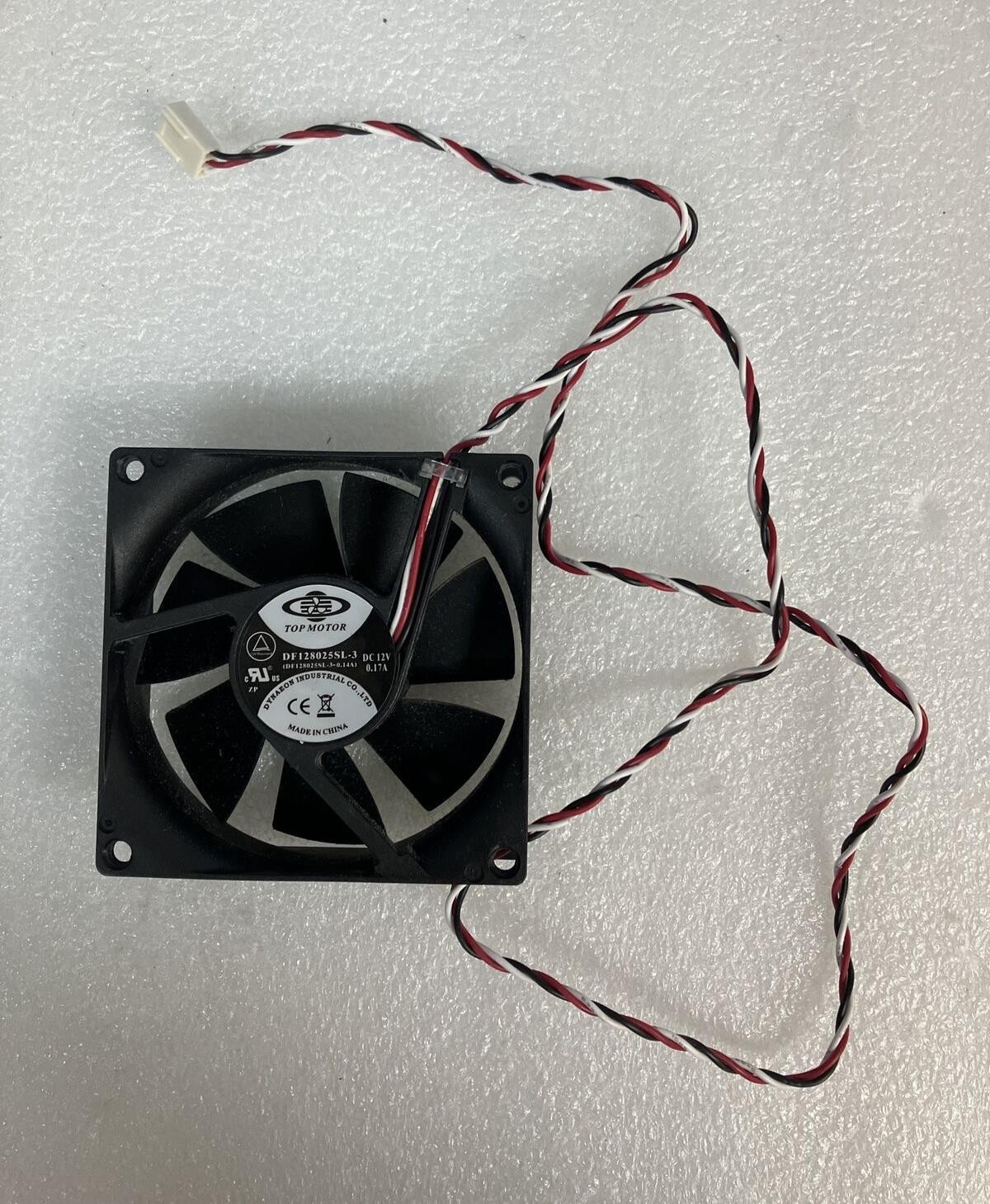 (Lot 10x) Dynaeon DF128025SL-3 Top Motor (8x8x2.5 CM) DC12V 0.17A 3-Wire Fan ~