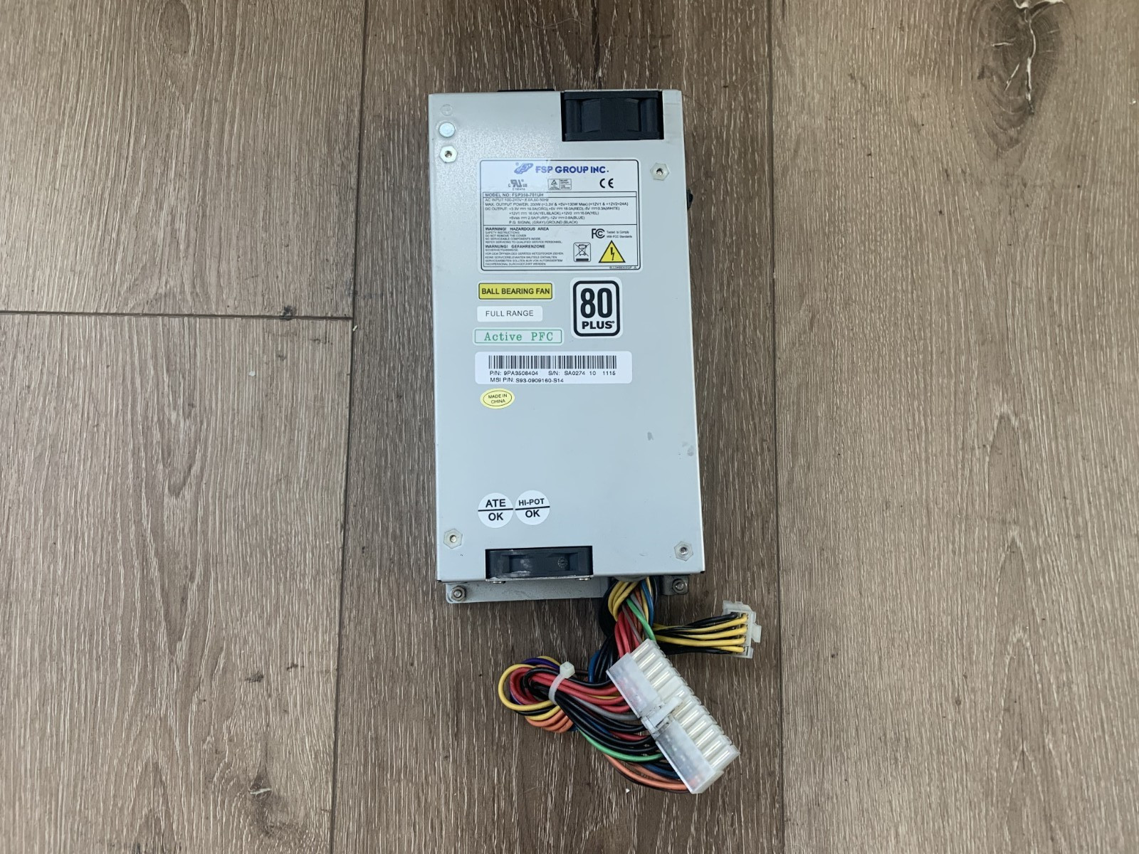 FSP GROUP INC FSP350-701UH 350W 80 Plus Power Supply | P/N: 9PA3508404 | Working