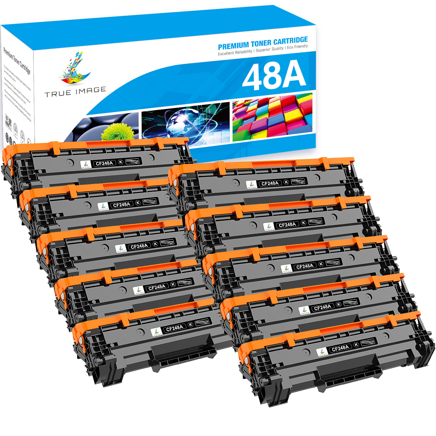 10Pack CF248A 48A Black Toner Compatibl With HP LaserJet Pro M15a M16w MFP M28a