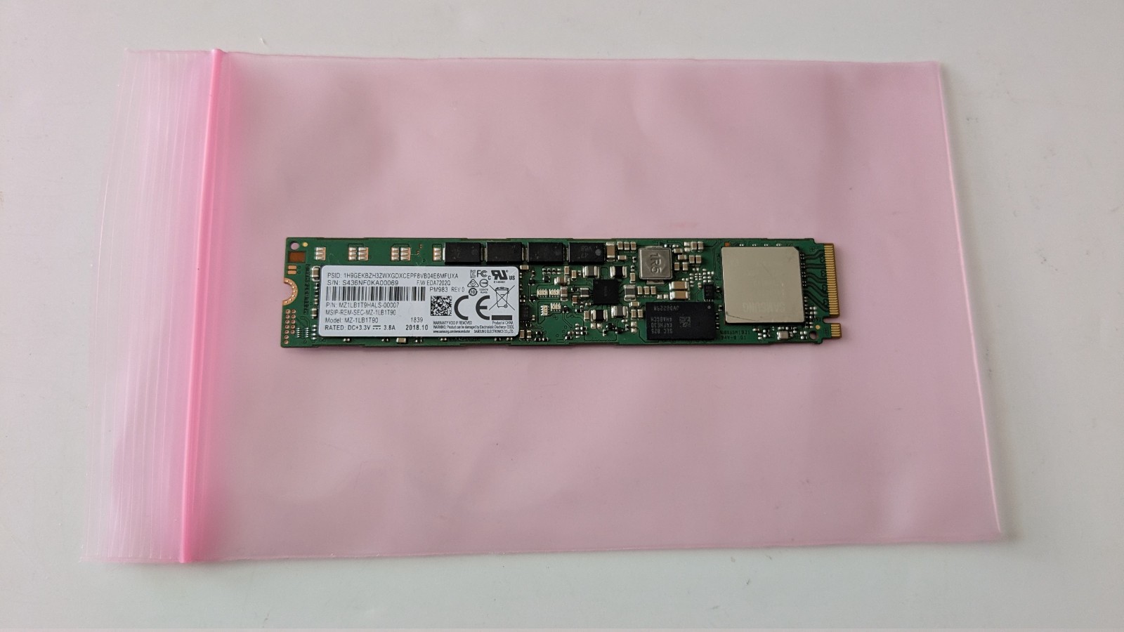 Samsung PM983 1.92TB NVMe PCIe M.2 MZ1LB1T9HALS 22110 SSD MZ-1LB1T90 New
