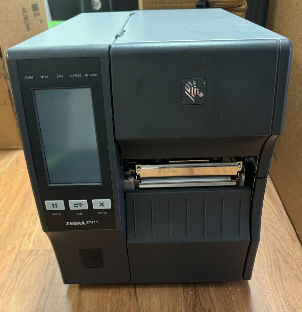 Zebra ZT411 ZT41142-T010000Z 203DPI Thermal Network Label Printer - 100% Working