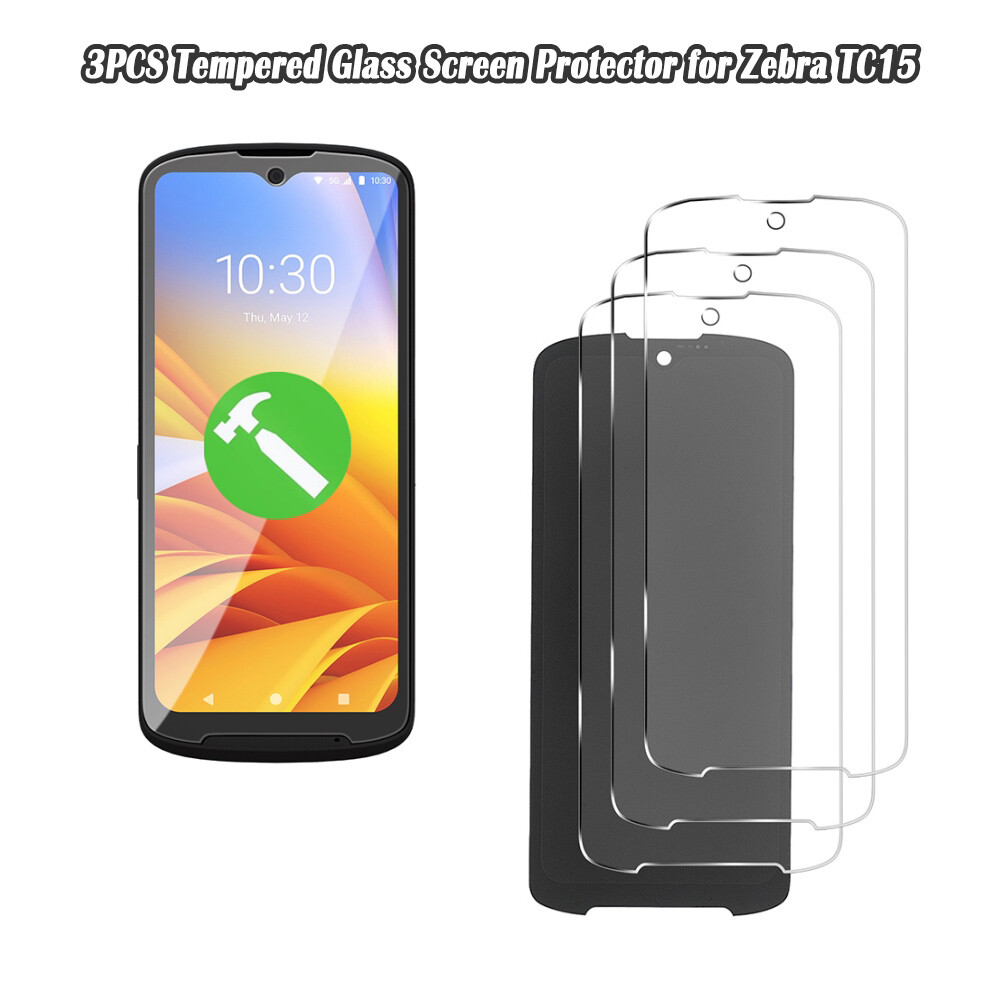 3PCS Tempered Glass Screen Protector for Zebra TC15 Scanner Lots