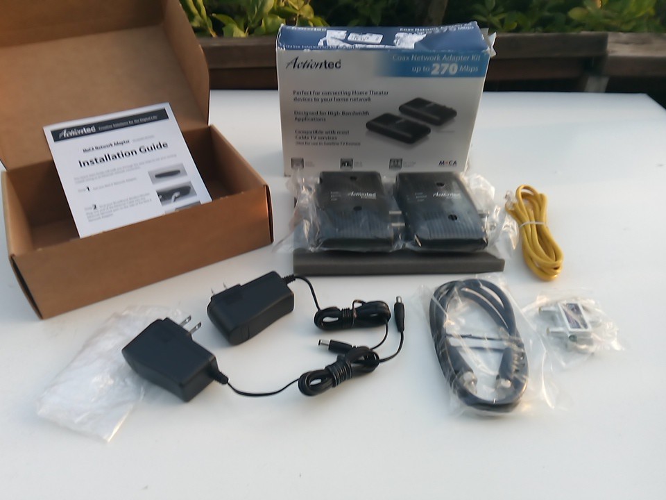 Actiontec Ethernet Over Coax Network Adapter Kit Up To 270 Mbps