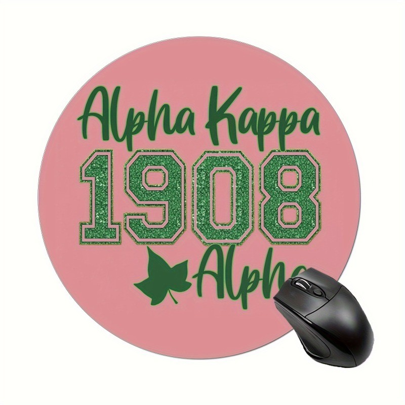 Pink & Green AKA Mouse Pad: Glitter 1908 Ivy Desk Decor for Sorority Members
