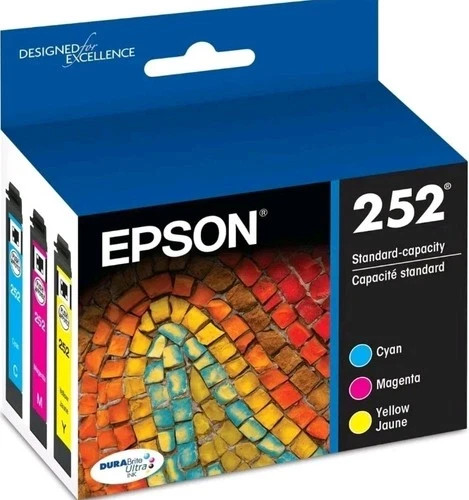 Epson 252 Black, C/M/Y 4pk Combo Ink Cartridges - Black, Cyan, Magenta, Yellow (