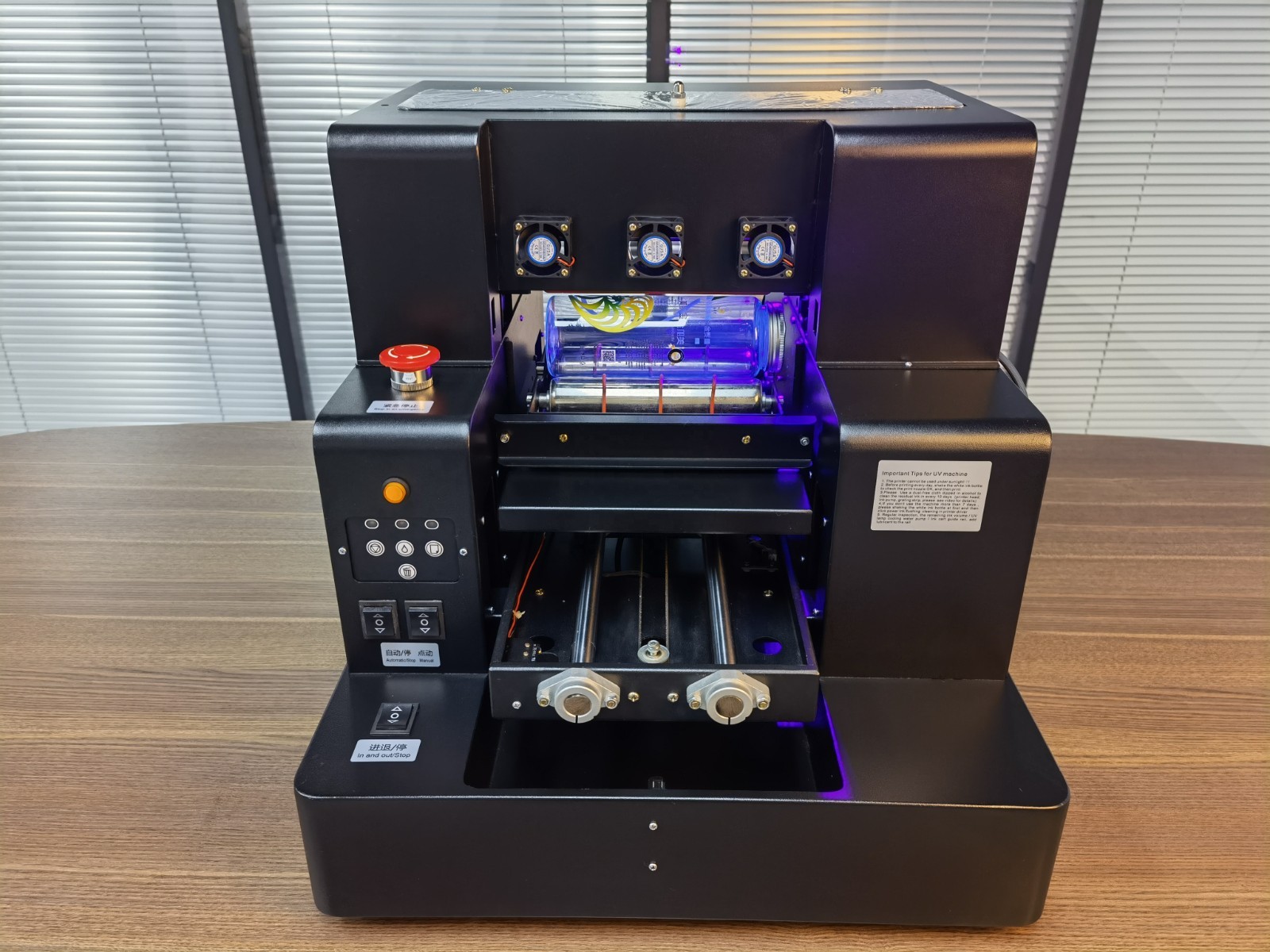 UV Printer - A4 UV LED Flatbed Bottle Printer Set for Phone case Cylinder - L805