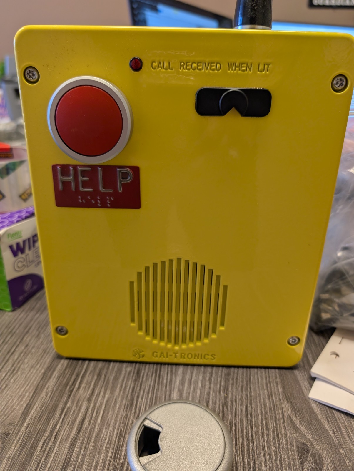 GAI-Tronics Hubbell 393AL-800A WiFi VoIP Emergency HELP Phone Red Alert