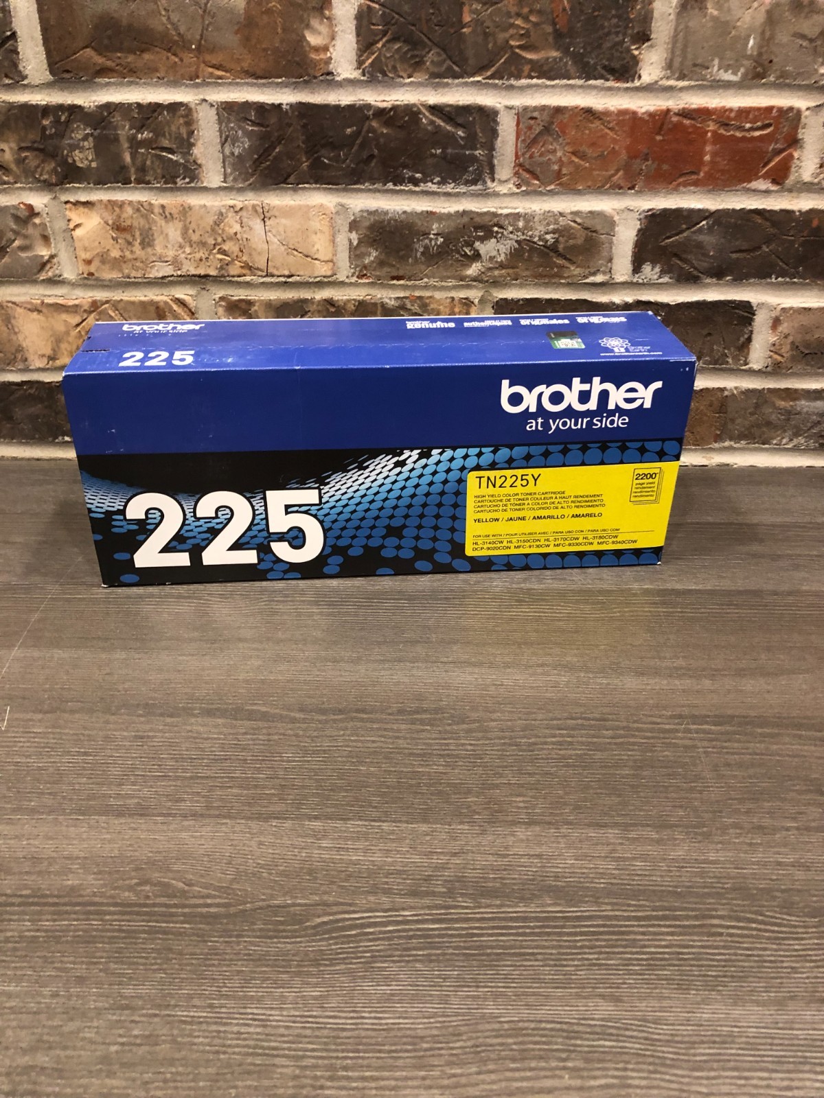 NEW Sealed Box Brother Genuine TN225Y Yellow High Yield Toner Cartridge