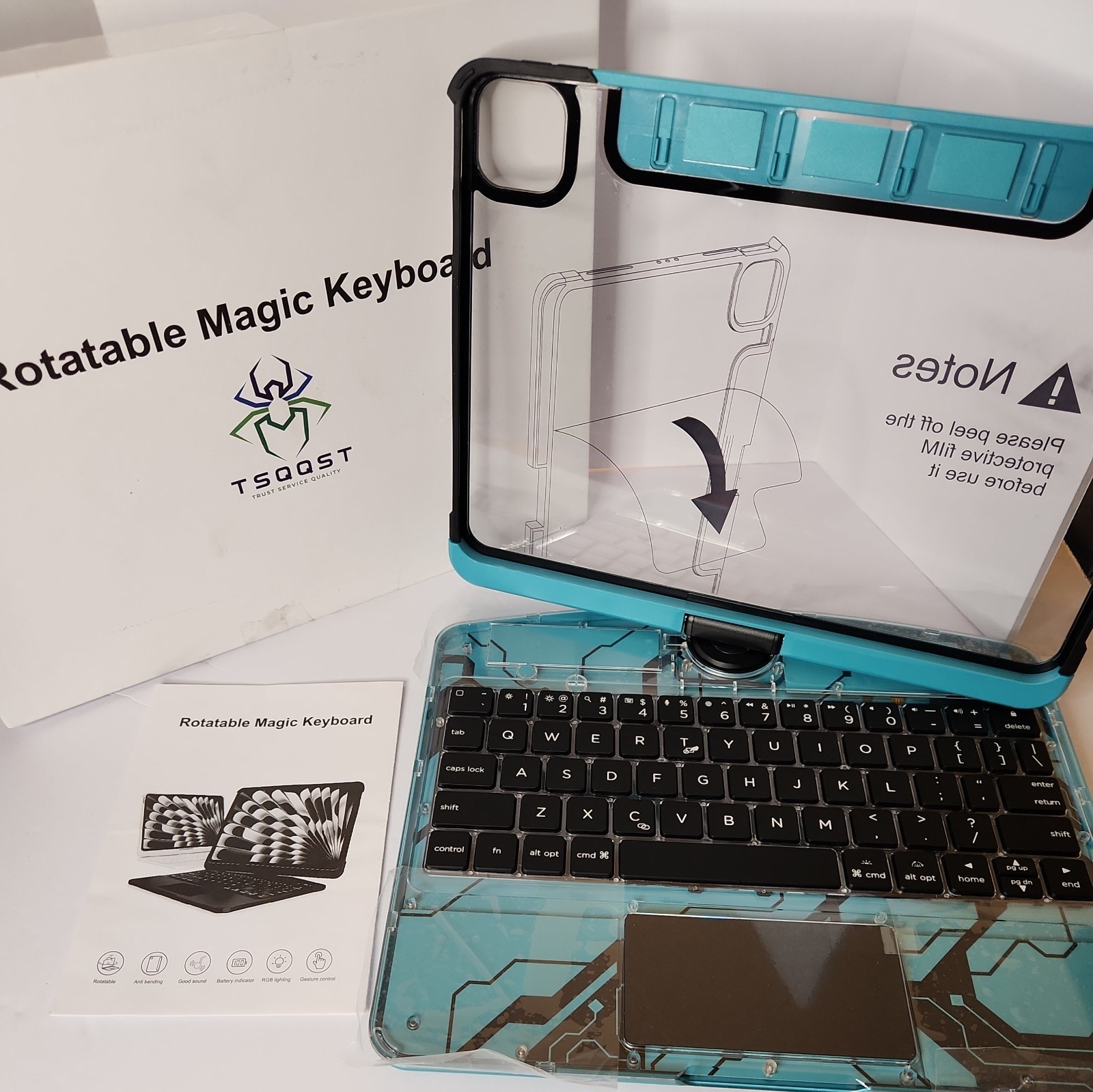 Wireless Magic Keyboard TSQQST Rotate Case for iPad | 13” 