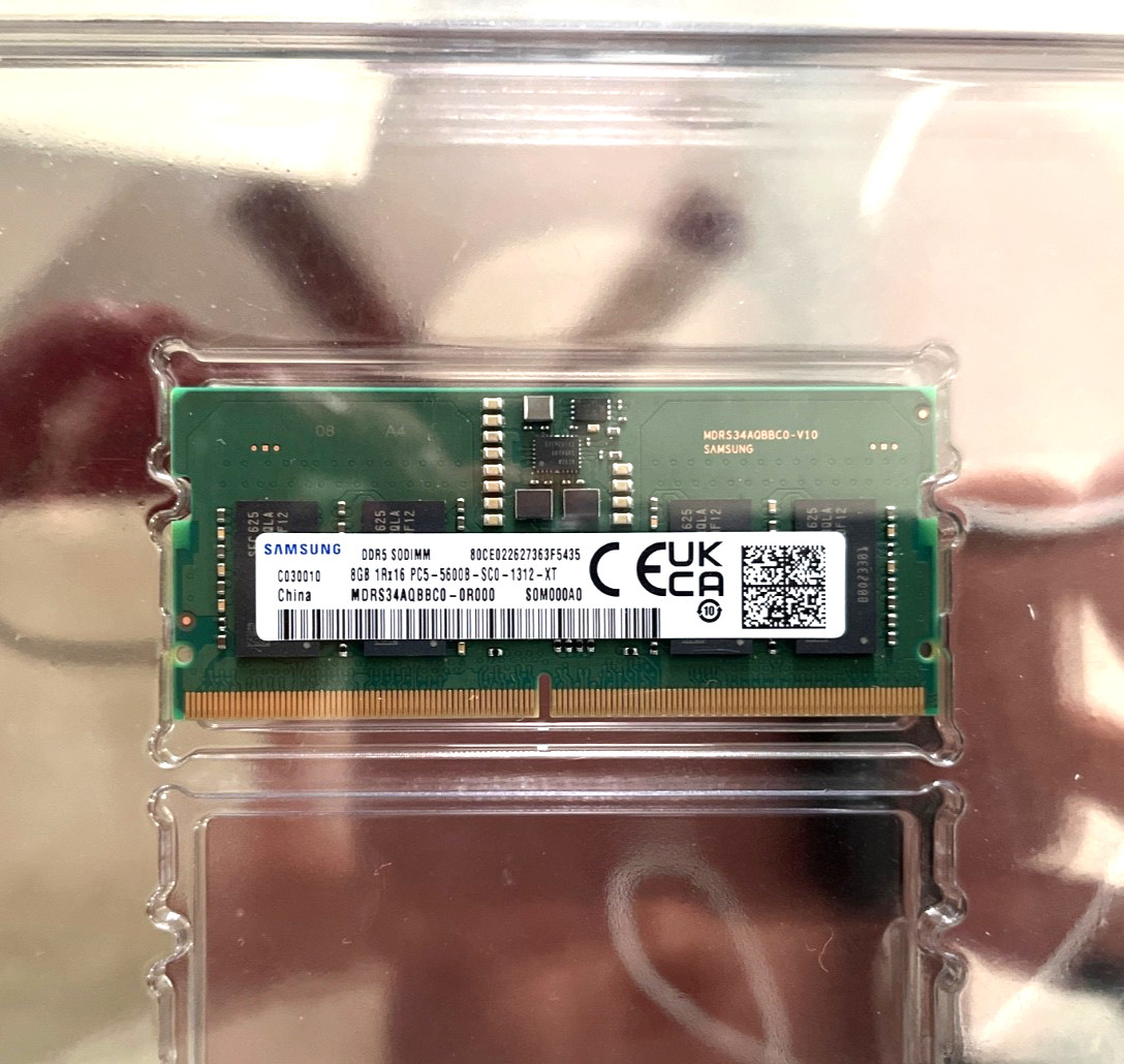 Samsung-8gb ddr5 sodimm, open box, MDRS3AQBBC0-0R00