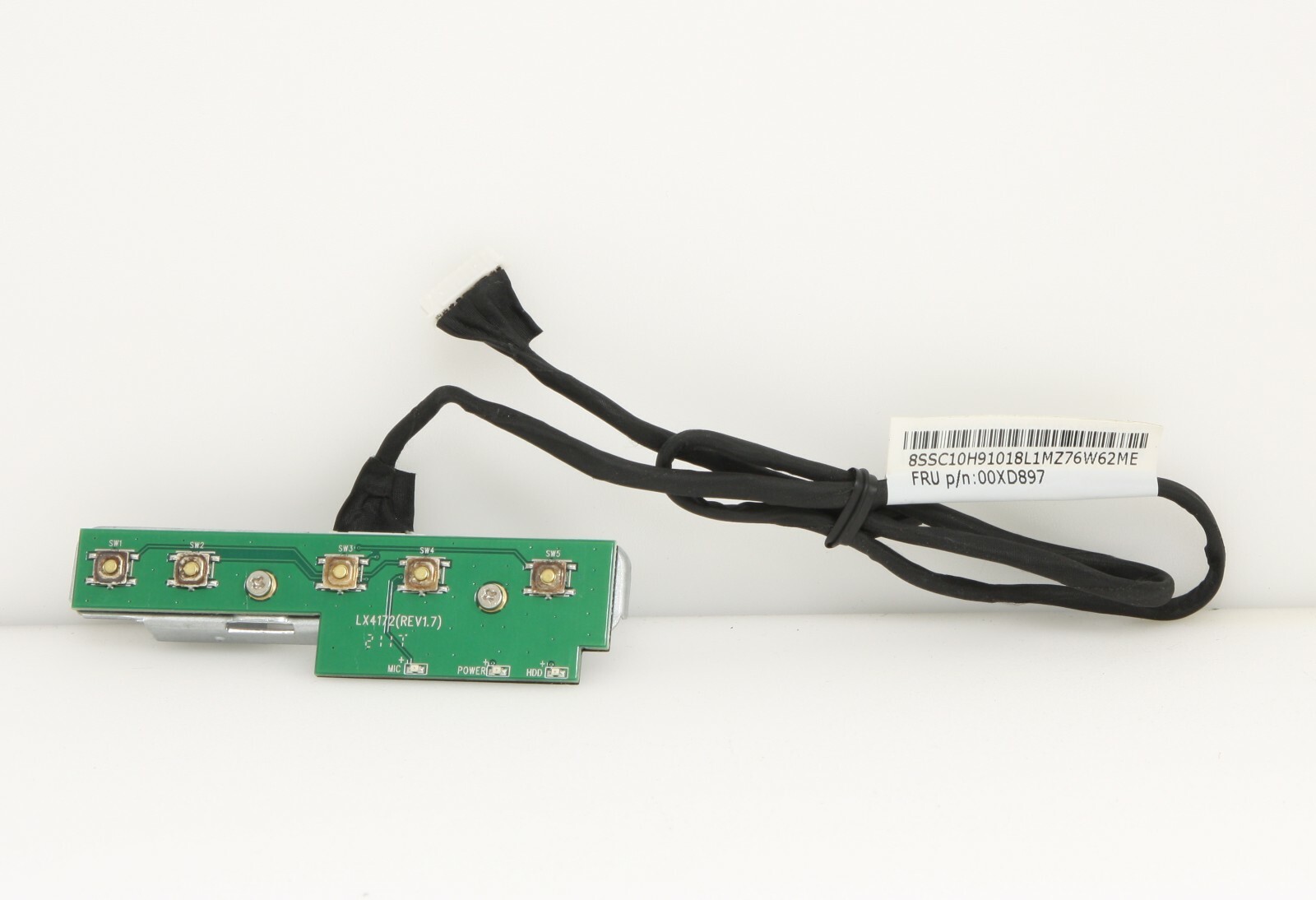 Lenovo Geninue ThinkCentre M910z Side Power Button Board LX4172 w/ Cable 00XD897