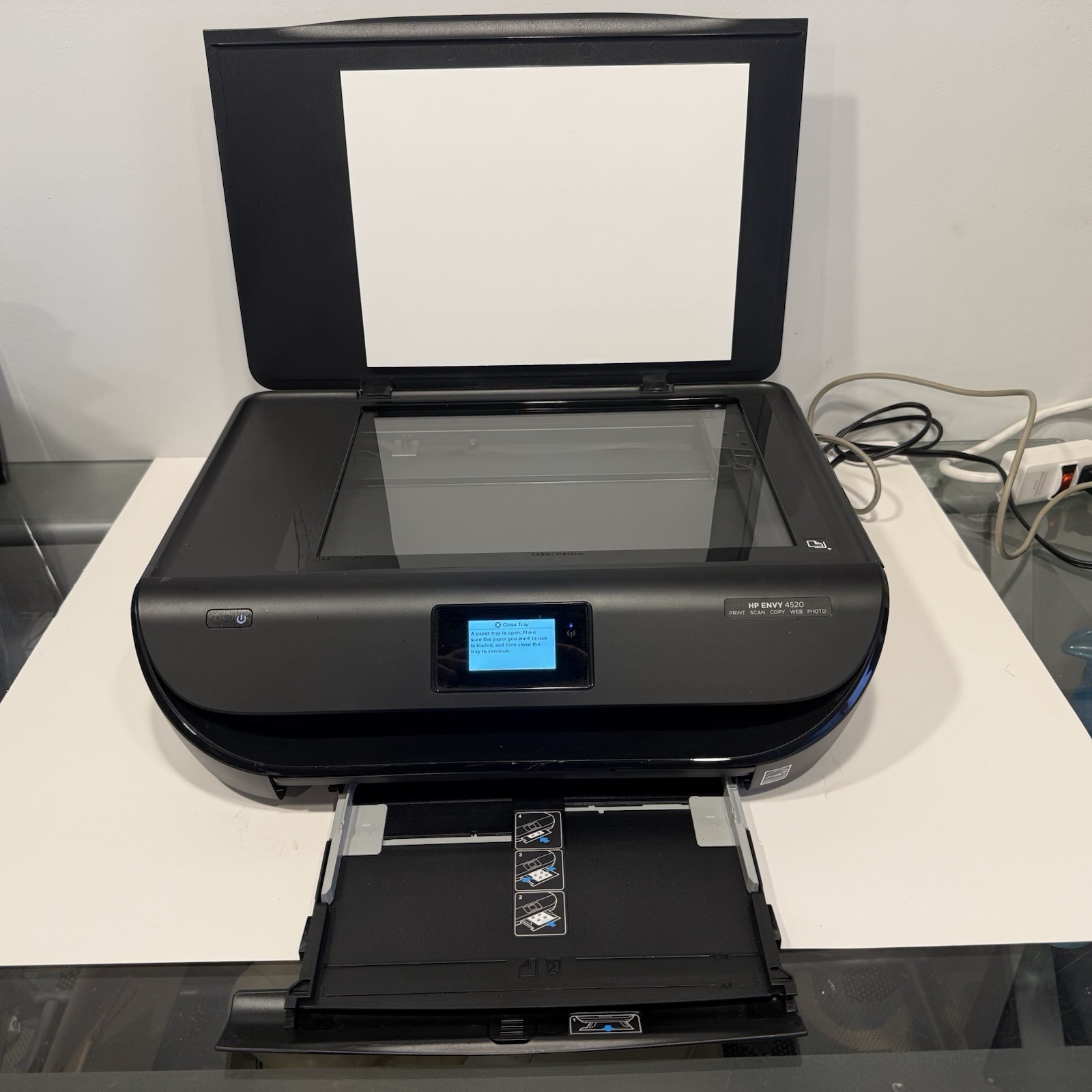 HP ENVY 4520 Wireless All-in-One Printer Scan Copy Duplex Print Tested No Ink
