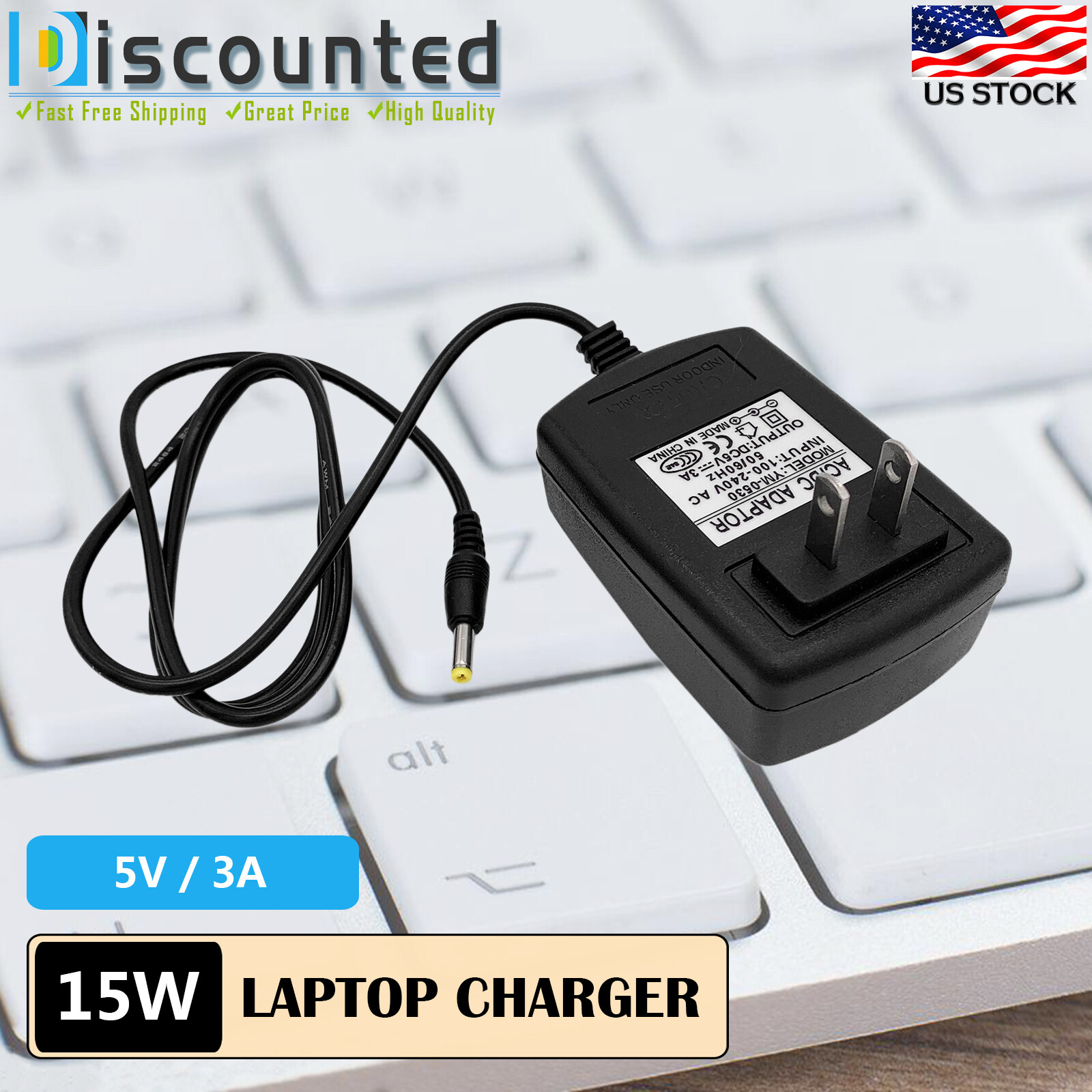 5V 3A AC Home Wall Power Adapter W/ 4.0*1.7mm Cord For Internet Wireless Router