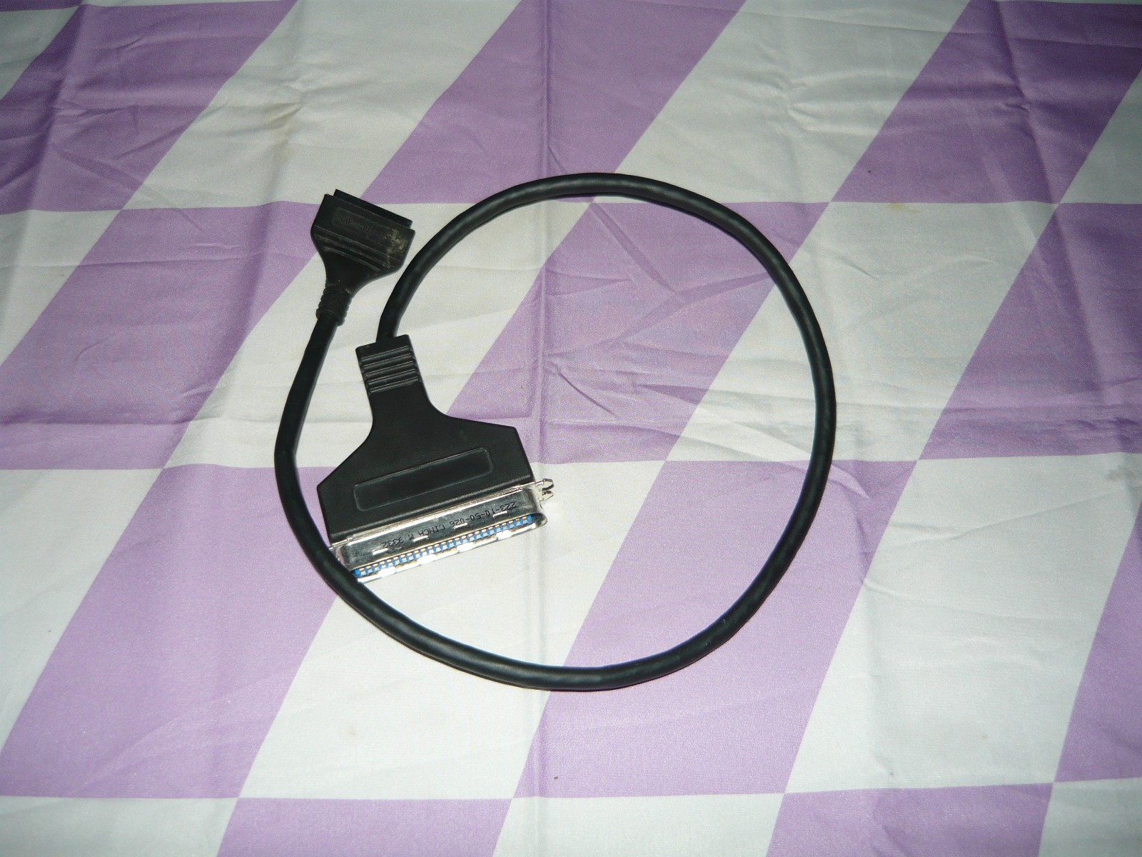 Vintage AST Computer SCSI PC Card PCMCIA to 50 Pin Centronics Cable Used