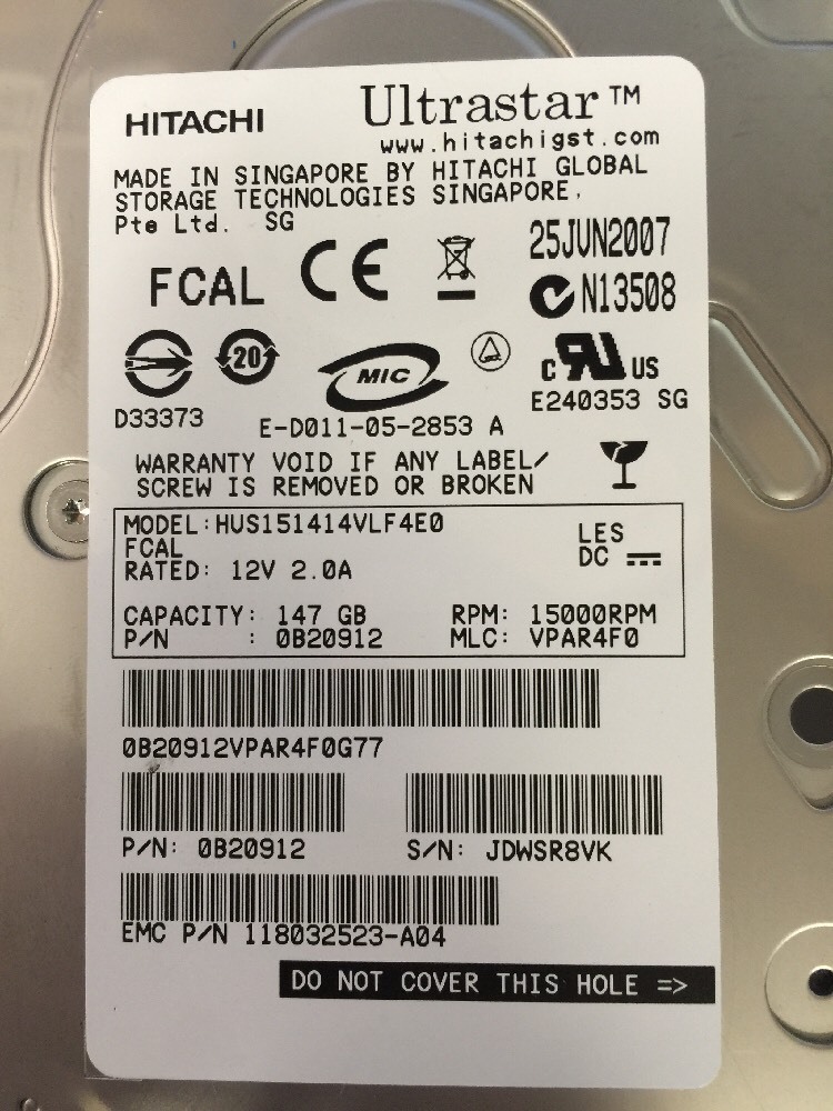 EMC 146 GB Internal 15000 RPM 005048701 Hard Drive TESTED
