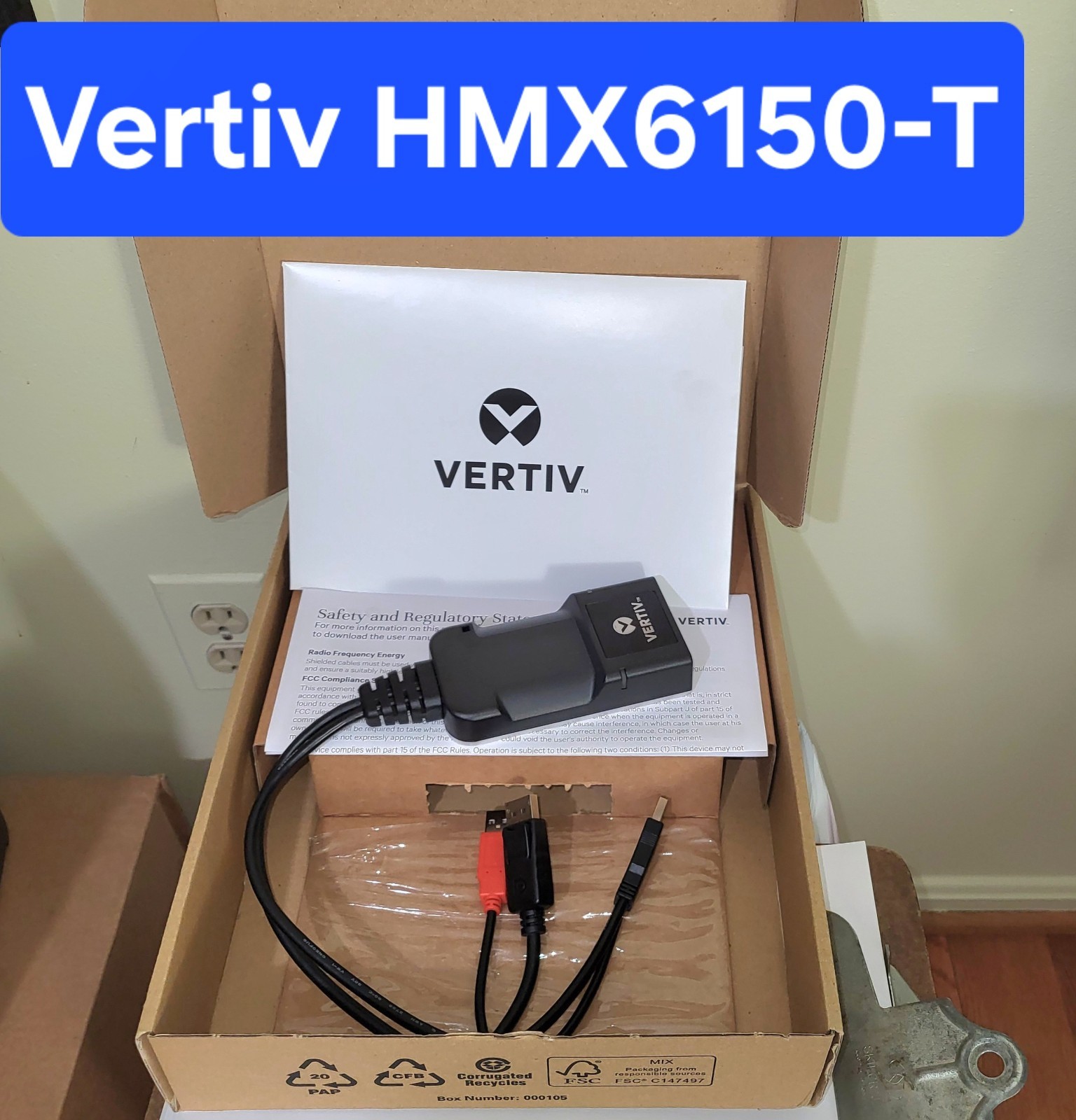 Vertiv Avocent HMX 6150T High Performance Transmitter Display Zero-U KVM Studio