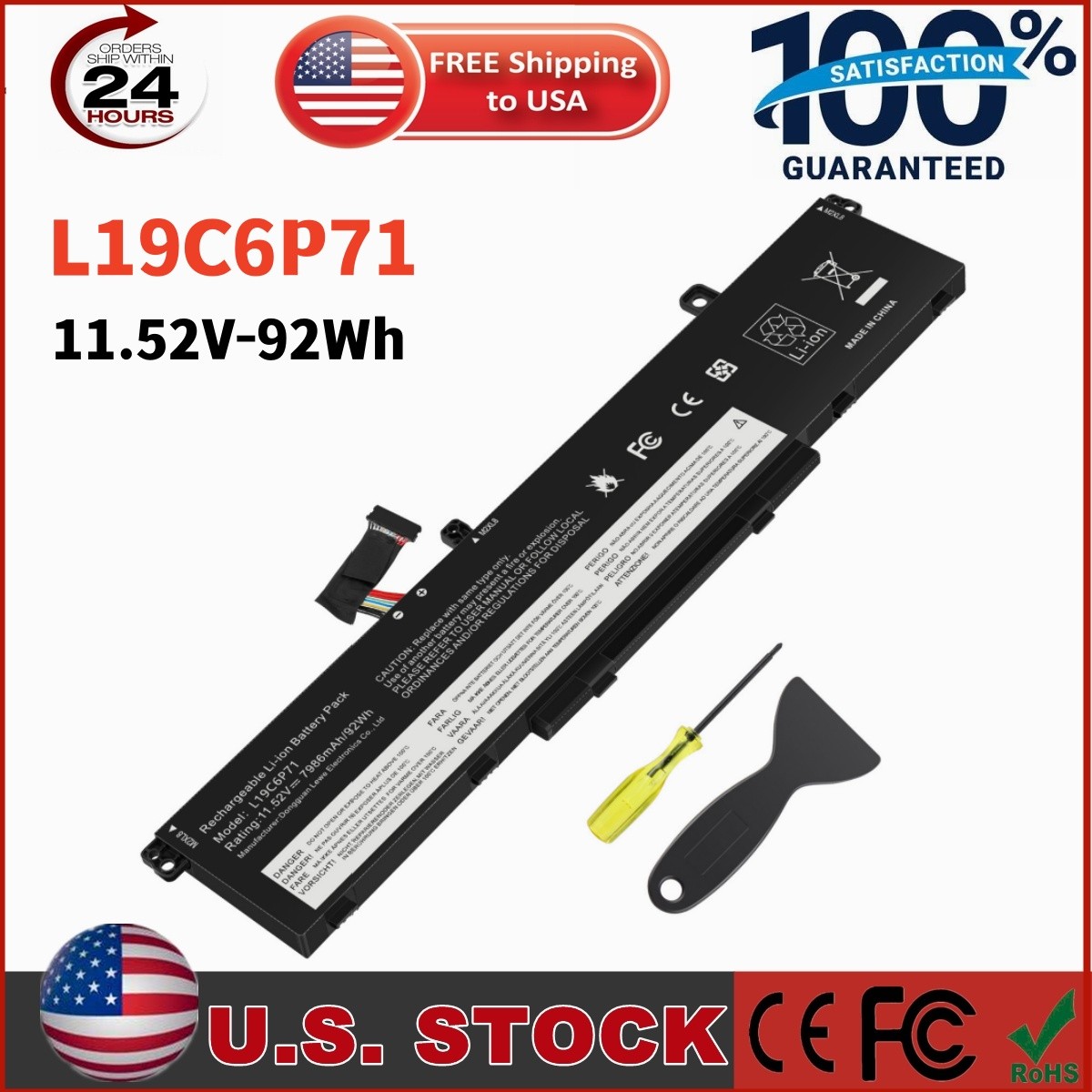L19L6P71 L19C6P71 SB10T83201 Battery For Lenovo ThinkPad P15 P17 T15G Gen 1 2