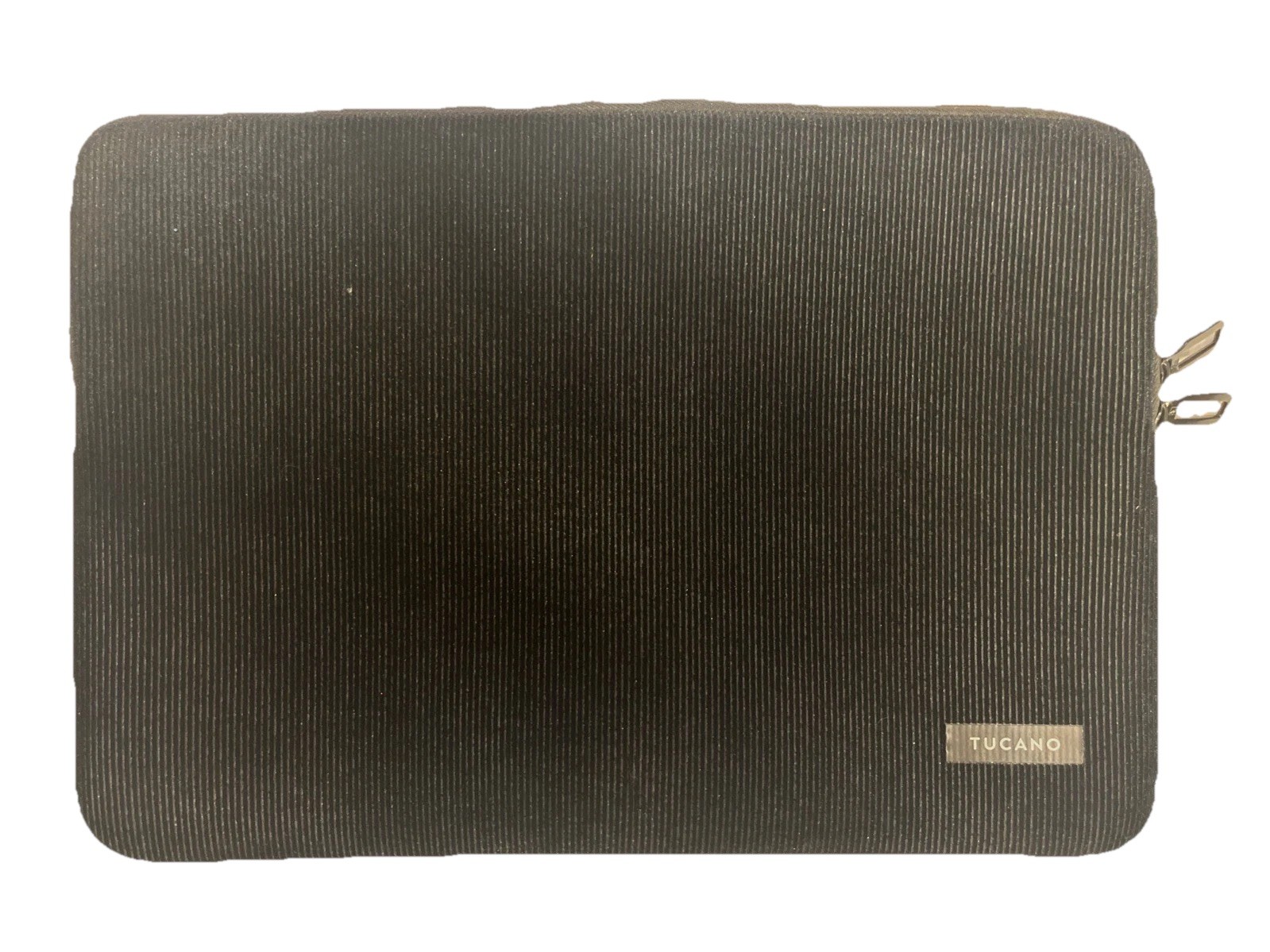 Tucano 14x10 In Black Laptop Sleeve Padded Sleek Zipper Travel Work Computer Bag