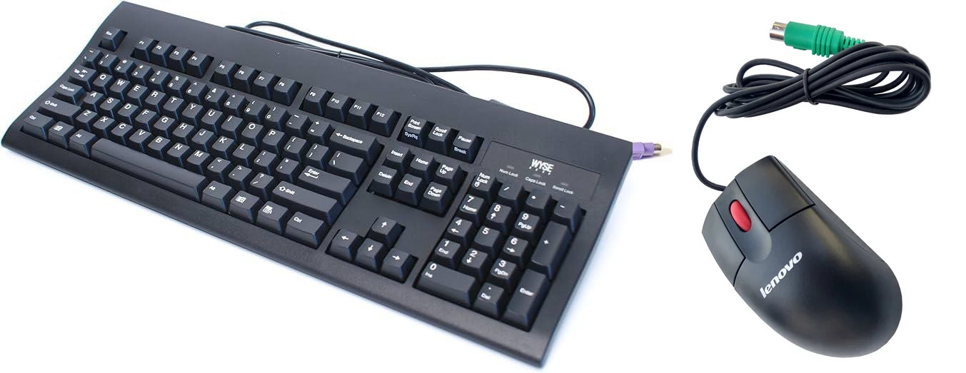 PS/2 Keyboard Mouse Combo - Sturdy -Excellent Pre-Owned-Help Save Your USB Ports