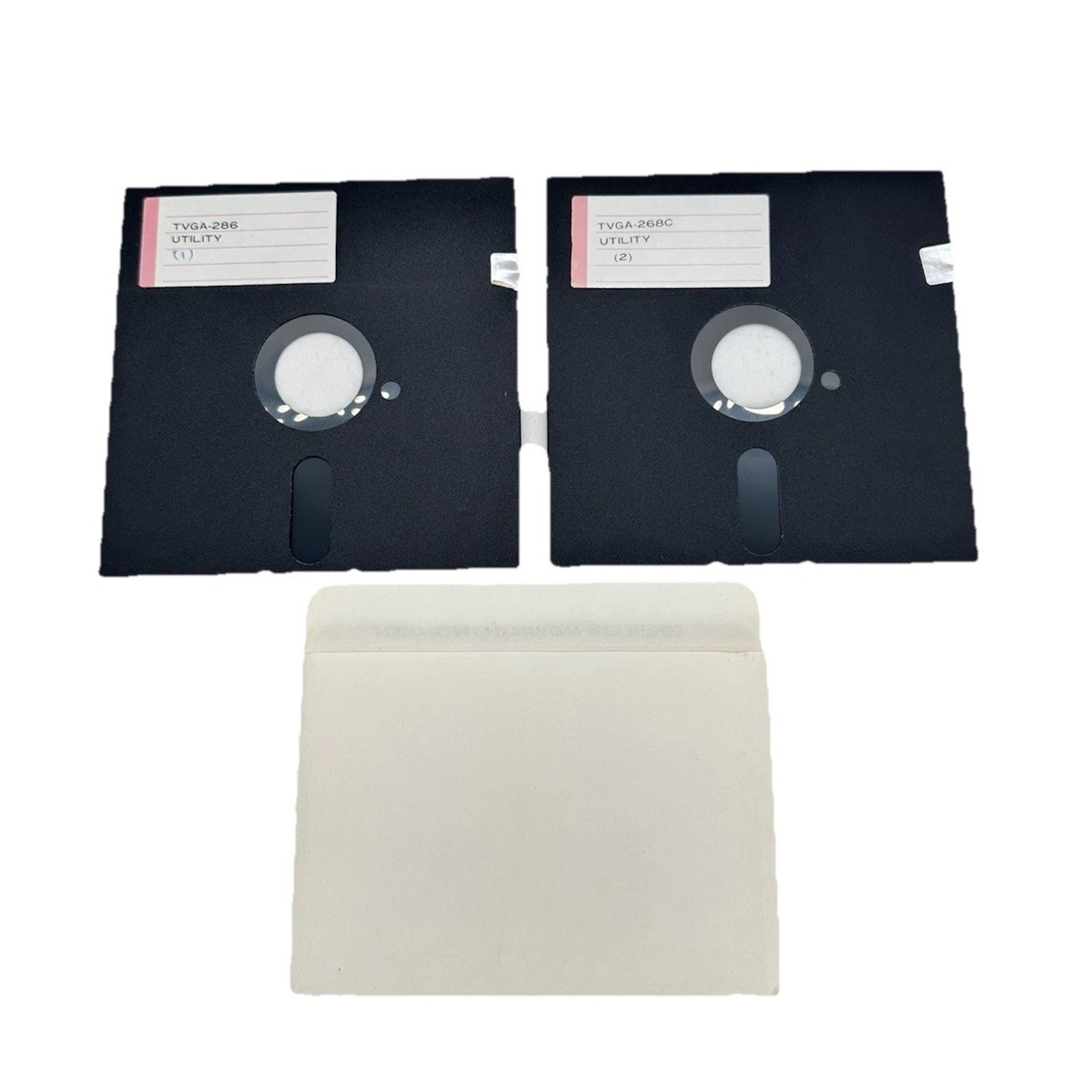 Vintage Trident TVGA-286 & TVGQ-268C Utility Diskette Lot Of 2 Disks