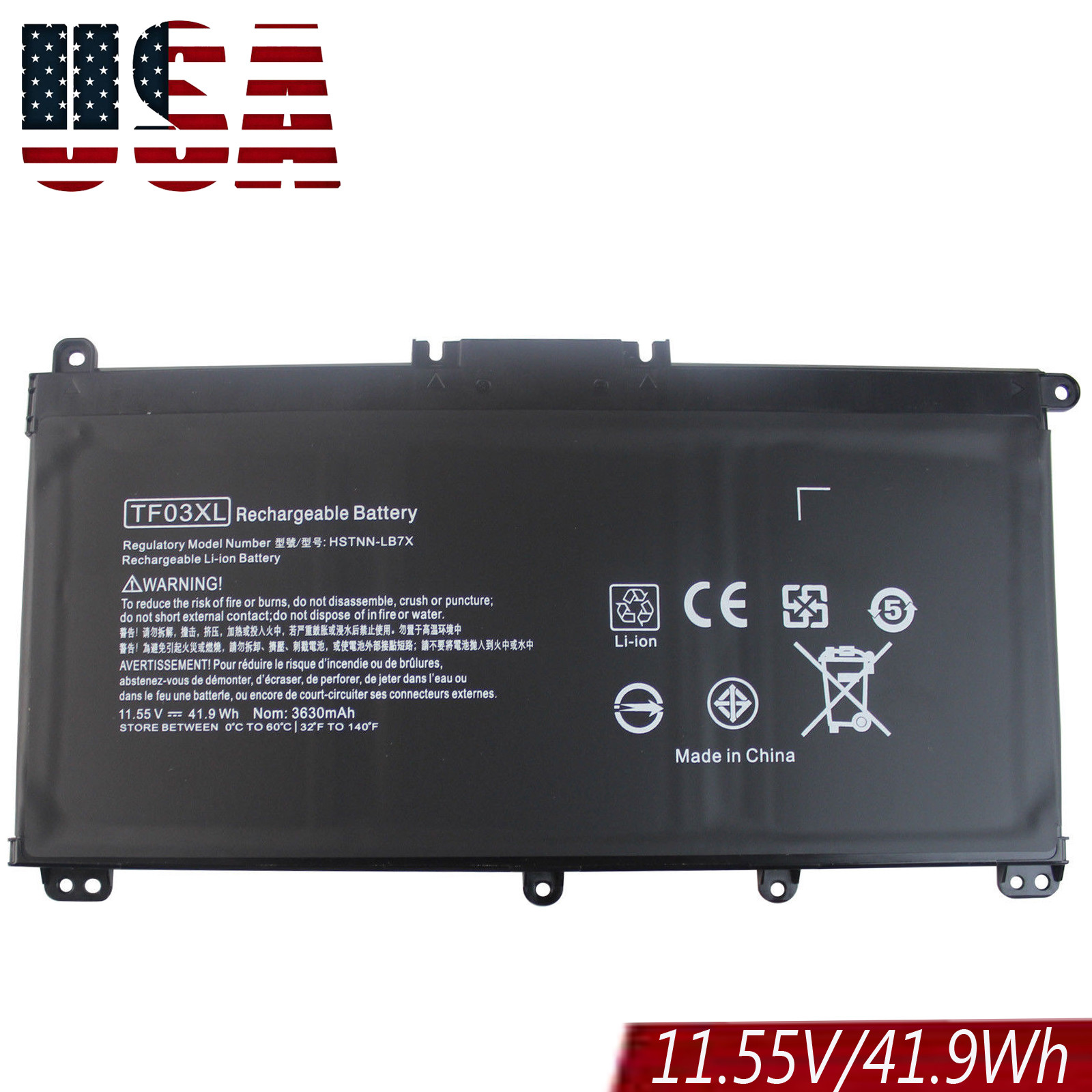 TF03 TF03XL Battery for HP Pavilion 14-BK 14-BF 14-BP 15-CC 15-CD TFO3 TFO3XL