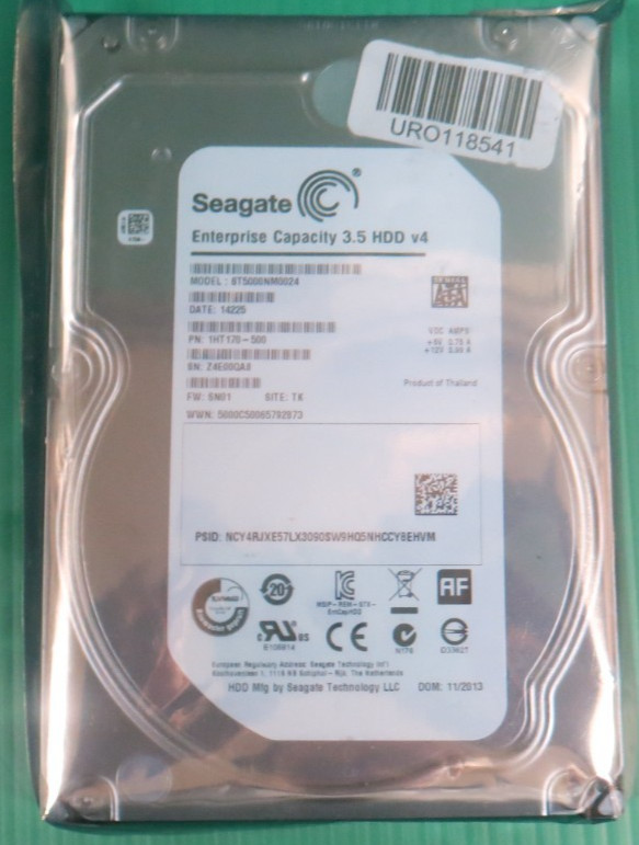 Seagate 5TB / 128MB / SATA 7.2K / 3.5" / HDD ST5000NM0024 / 1HT170-500 / Refurb