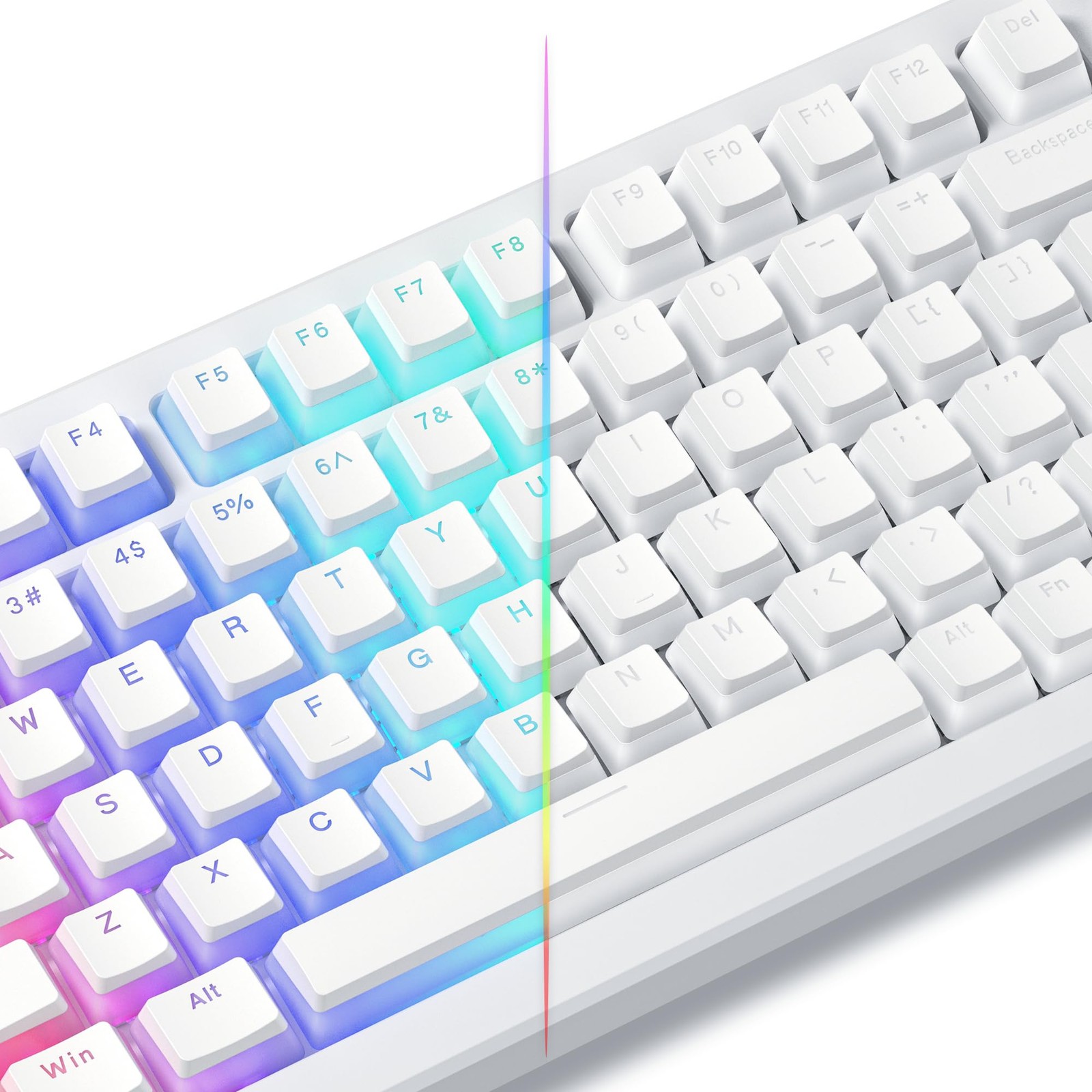 129 Key Pudding White Double Shot PBT Keycaps OEM Profile MX Switch Set