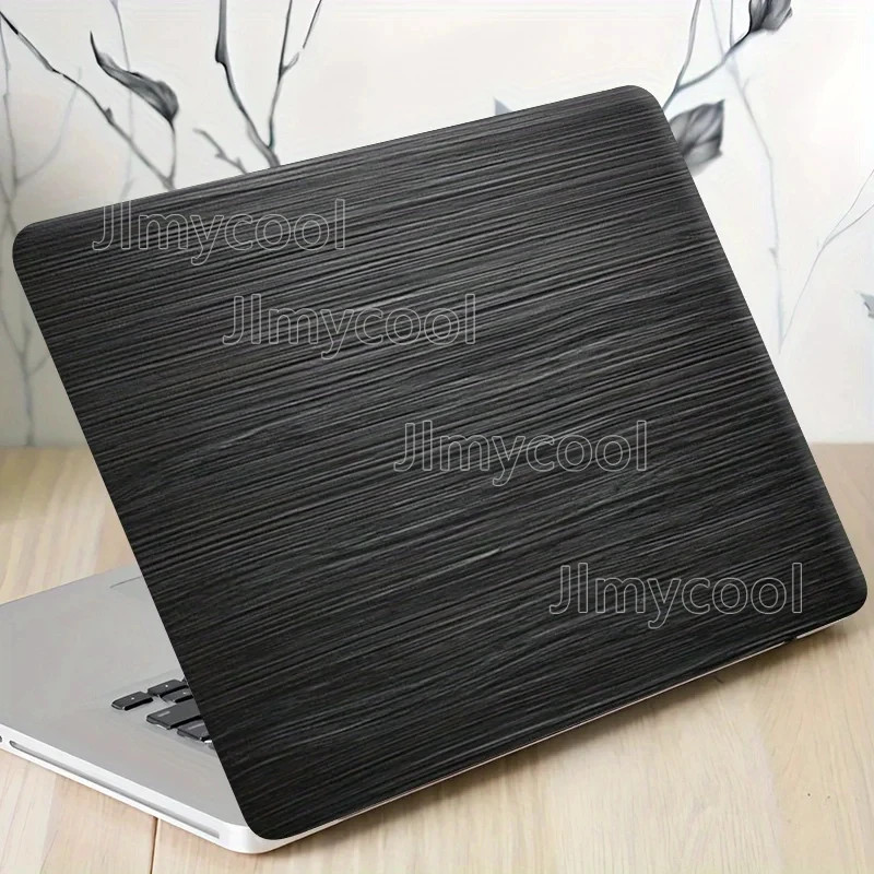 2Pcs Black Textured Laptop Skin Scratch Resistant Easy Apply Remove Universal