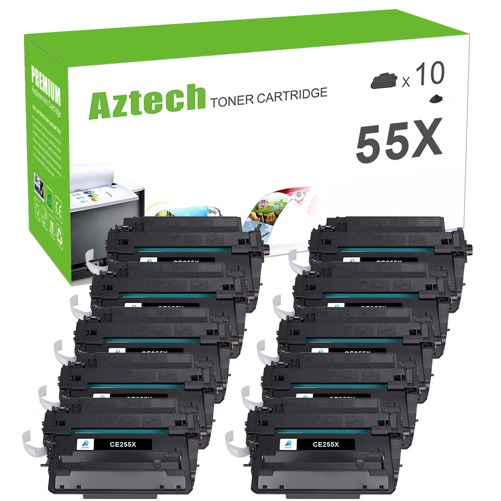 10PK CE255X 55X Toner Compatible With HP Laserjet MFP M525F M525C P3011 P3015X