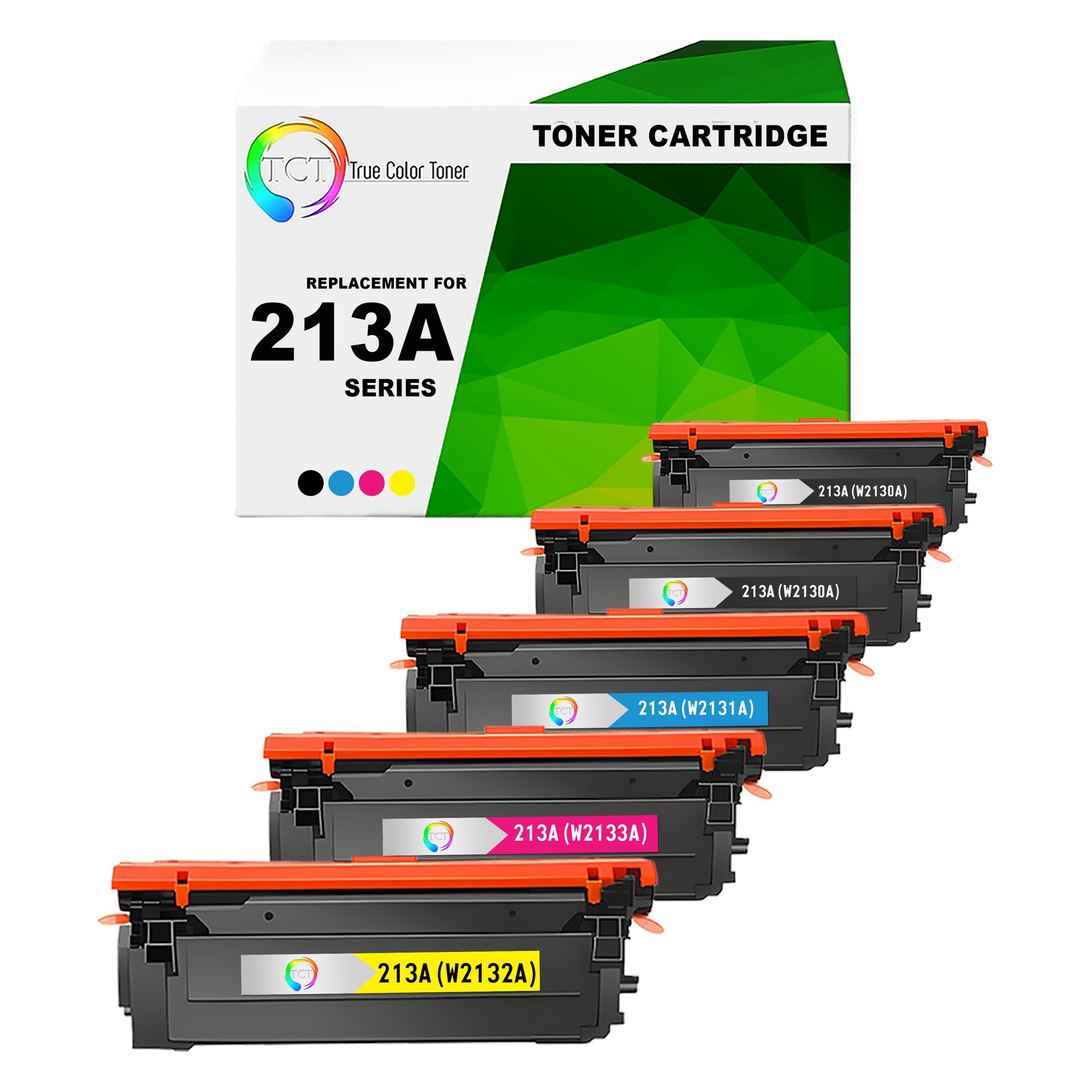 5Pk TCT Premium 213A BCYM for Compatible HP 5700dn 6700 Toner Cartridge