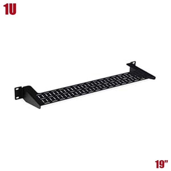 19" 1U 6 inch Depth Cable Lacing Shelf Networking Racks Shelves Secure Lacing