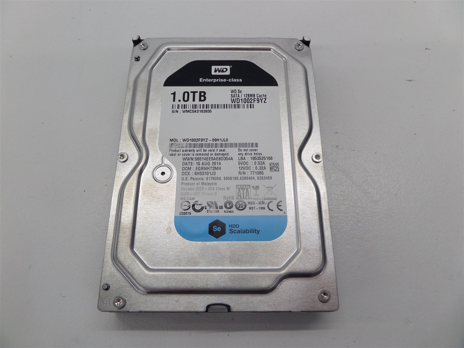 Western Digital WD1002F9YZ Enterprise 1TB 3.5" HDD WD1002F9YZ-09H1JL0