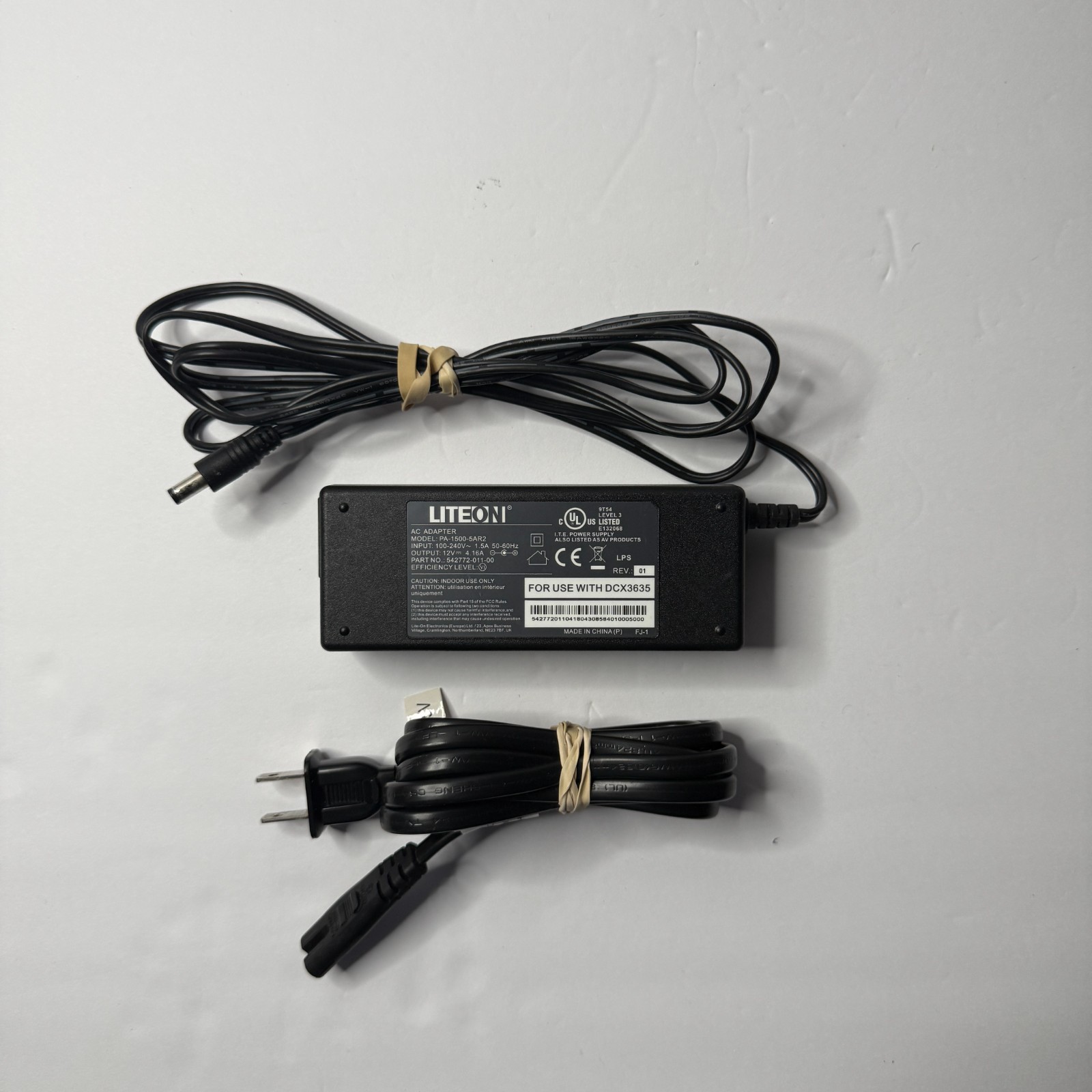 OEM Lite-On 50W 12V 4.16A AC Adapter Power Supply PA-1500-5AR2 DCX3635